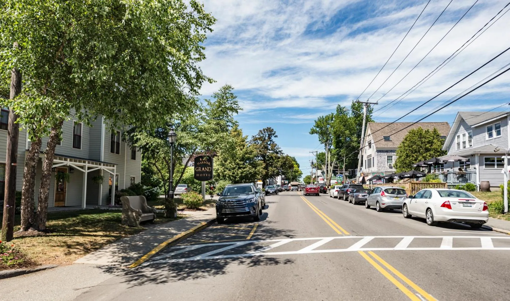 Street view in Bar Harbor Grand Hotel