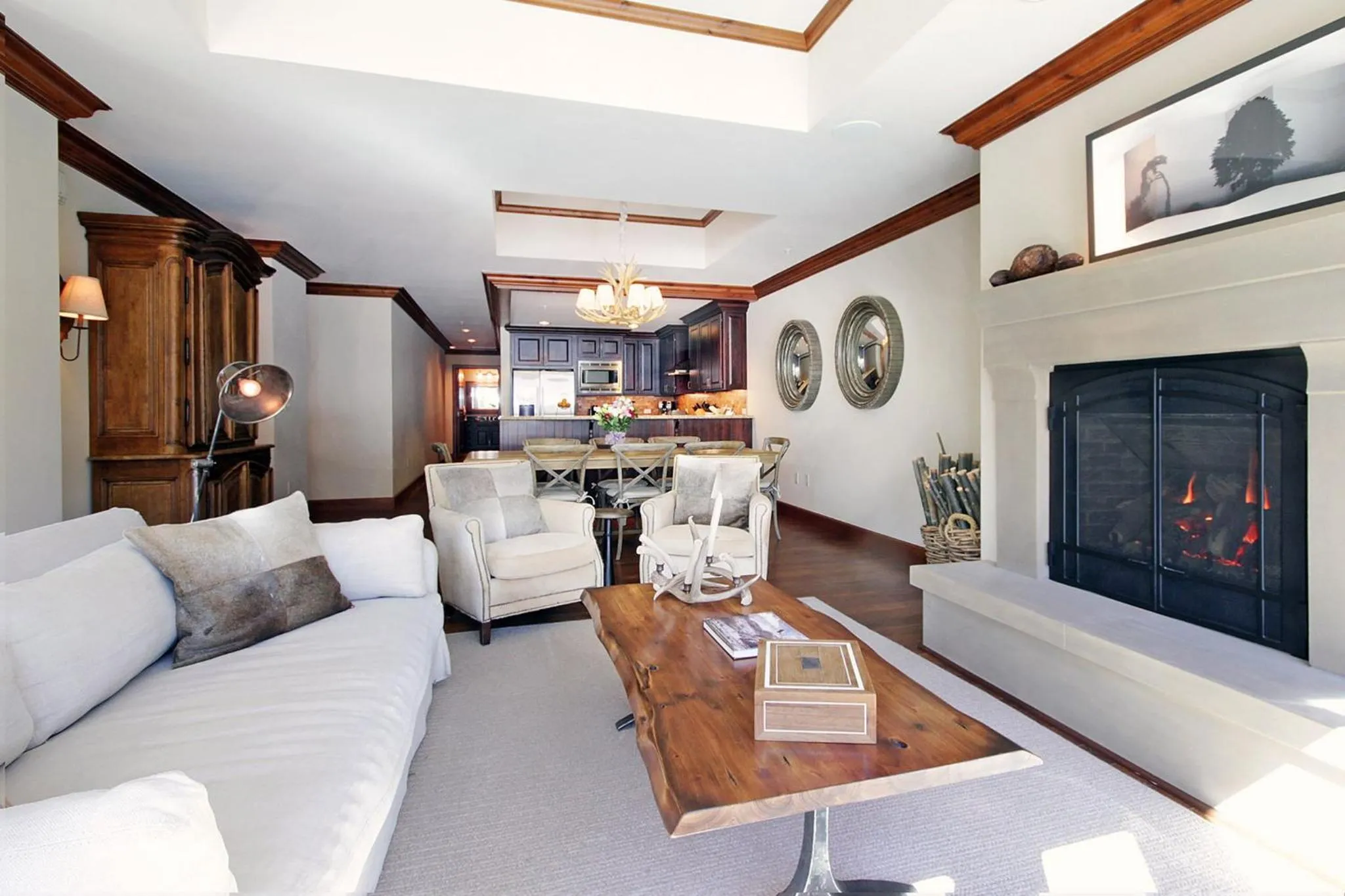 Living room in Legendary Lodging at the Ritz Carlton Residences Vail, A Vail Resorts Property