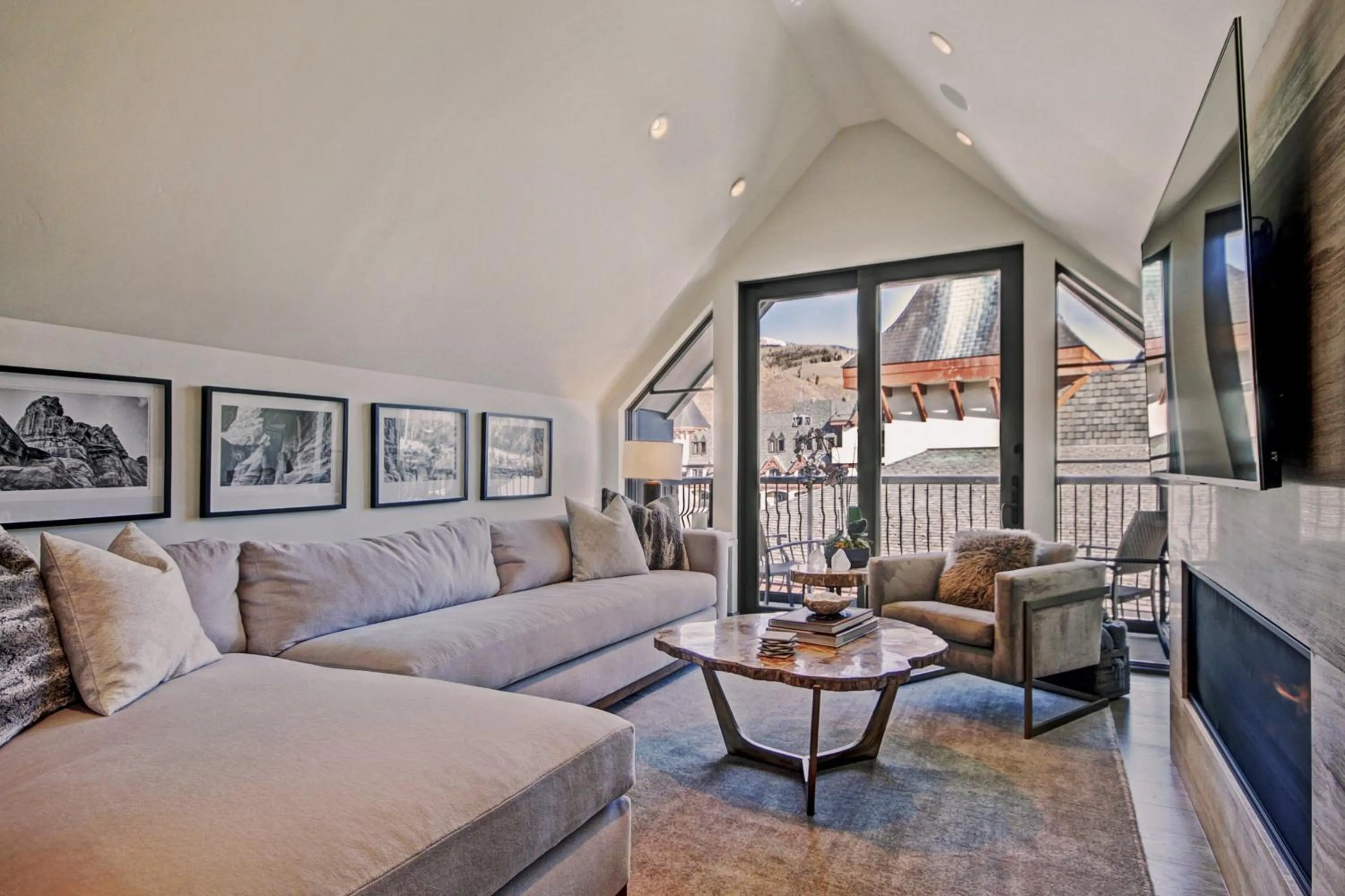 Living room in Legendary Lodging at the Ritz Carlton Residences Vail, A Vail Resorts Property