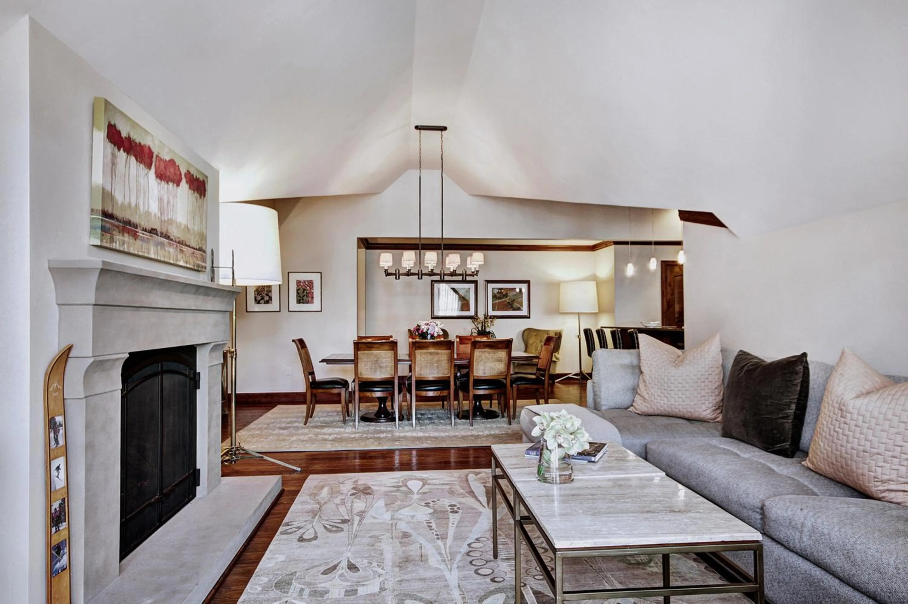 Living room in Legendary Lodging at the Ritz Carlton Residences Vail, A Vail Resorts Property