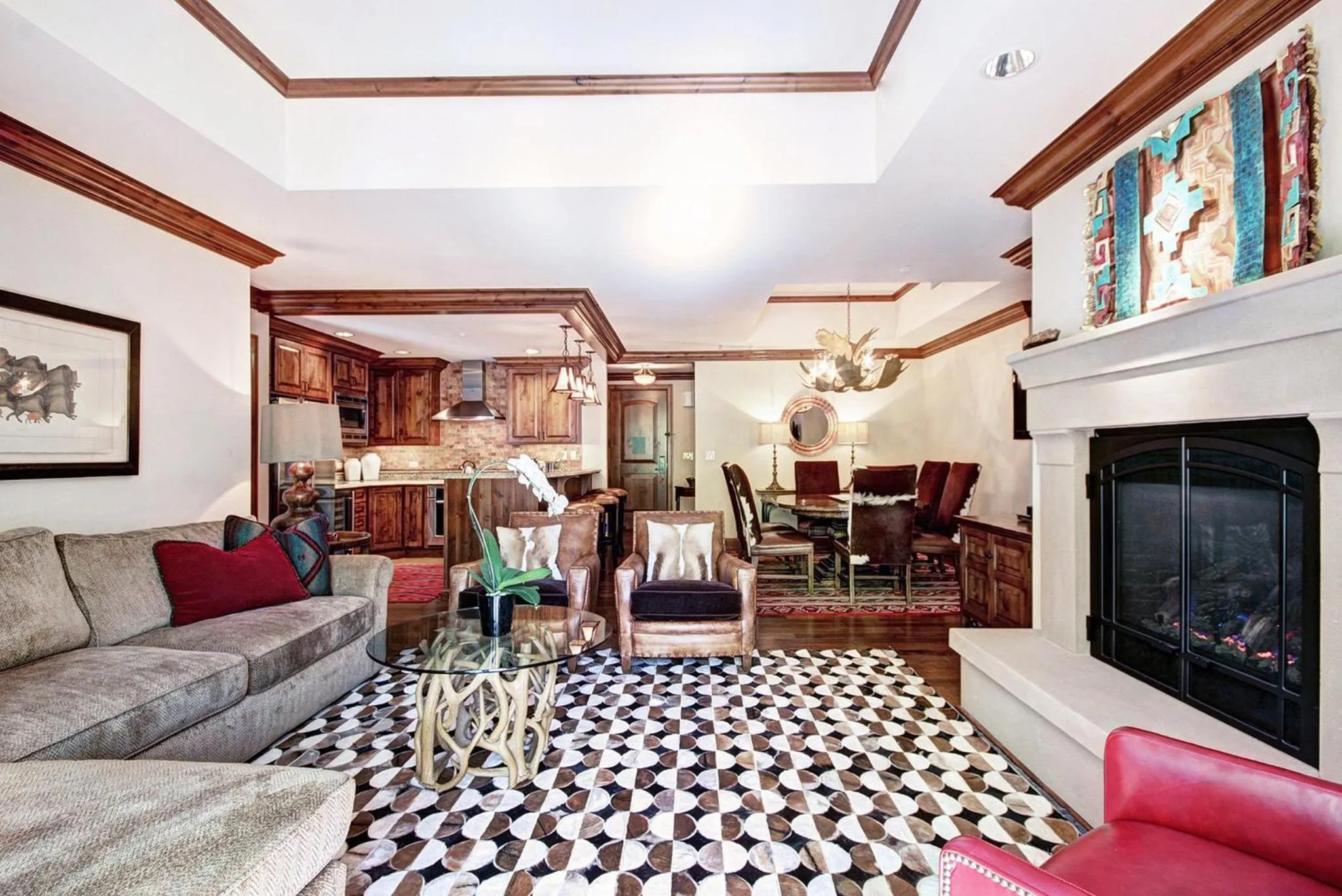 Living room in Legendary Lodging at the Ritz Carlton Residences Vail, A Vail Resorts Property