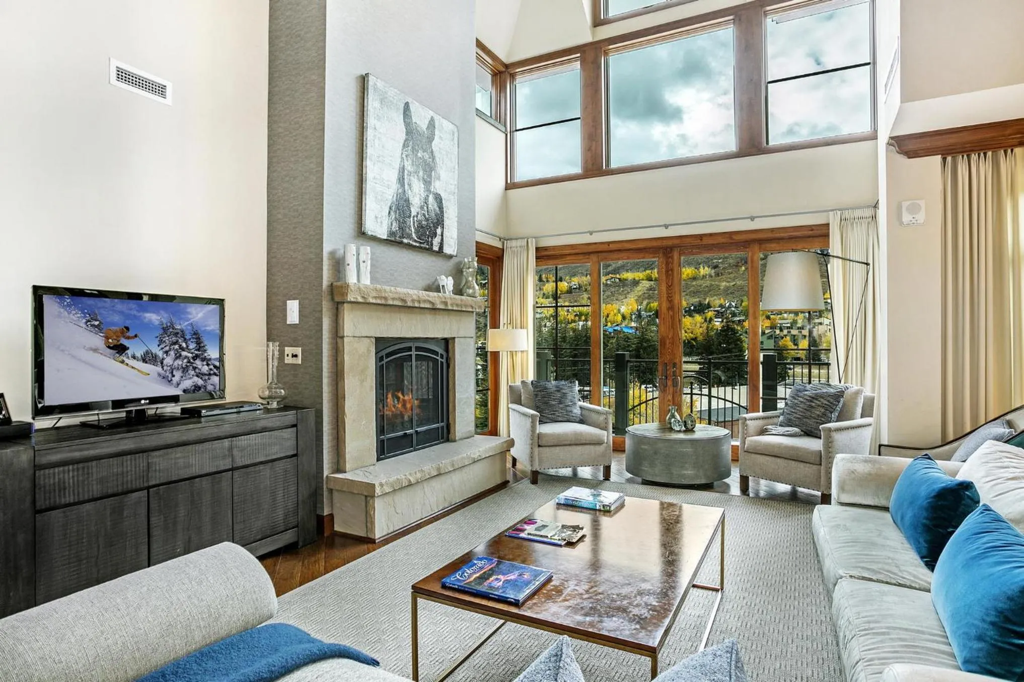 Living room in Legendary Lodging at the Ritz Carlton Residences Vail, A Vail Resorts Property