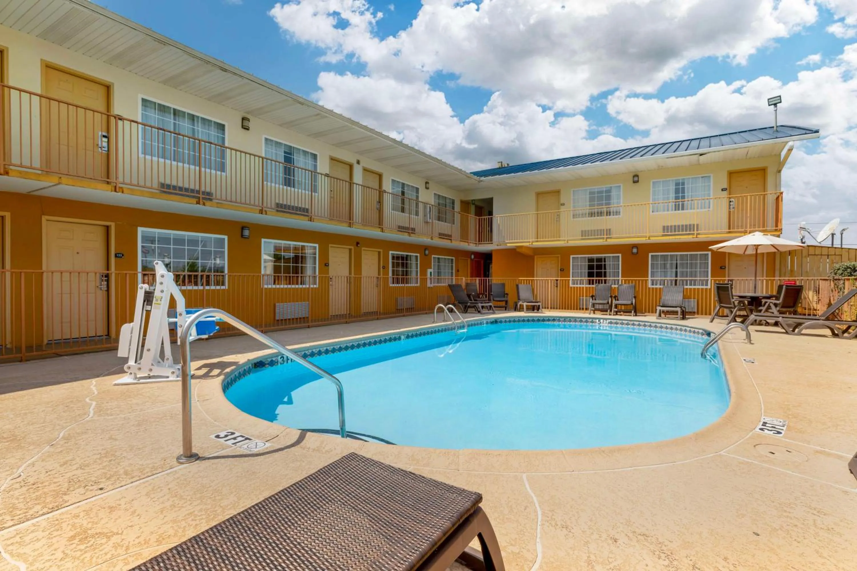 Pool view in Best Western Van Buren Inn