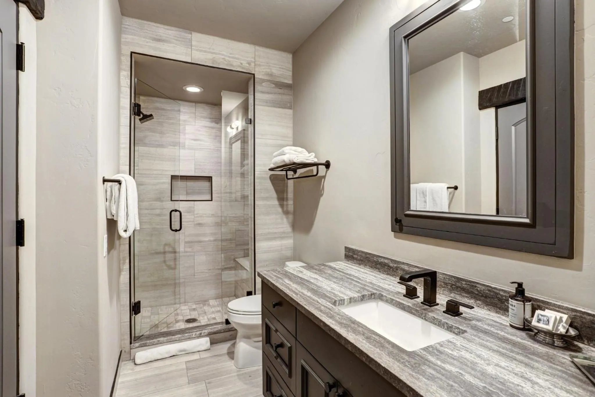Bathroom in The Arrabelle at Vail Square, a RockResort, by Vail Resorts