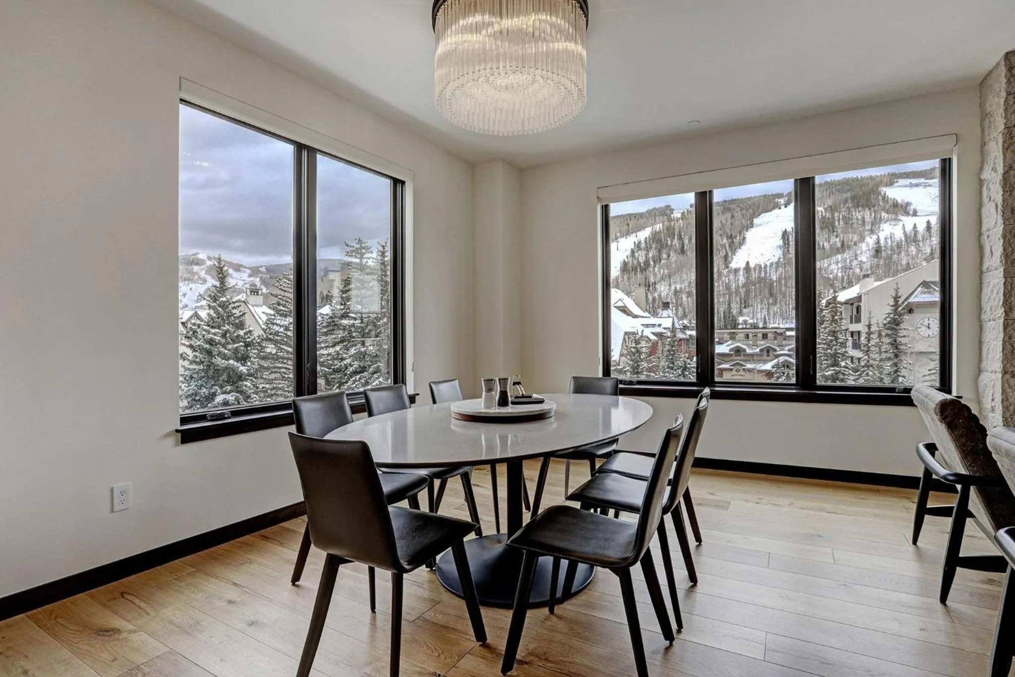 Dining area in The Arrabelle at Vail Square, a RockResort, by Vail Resorts