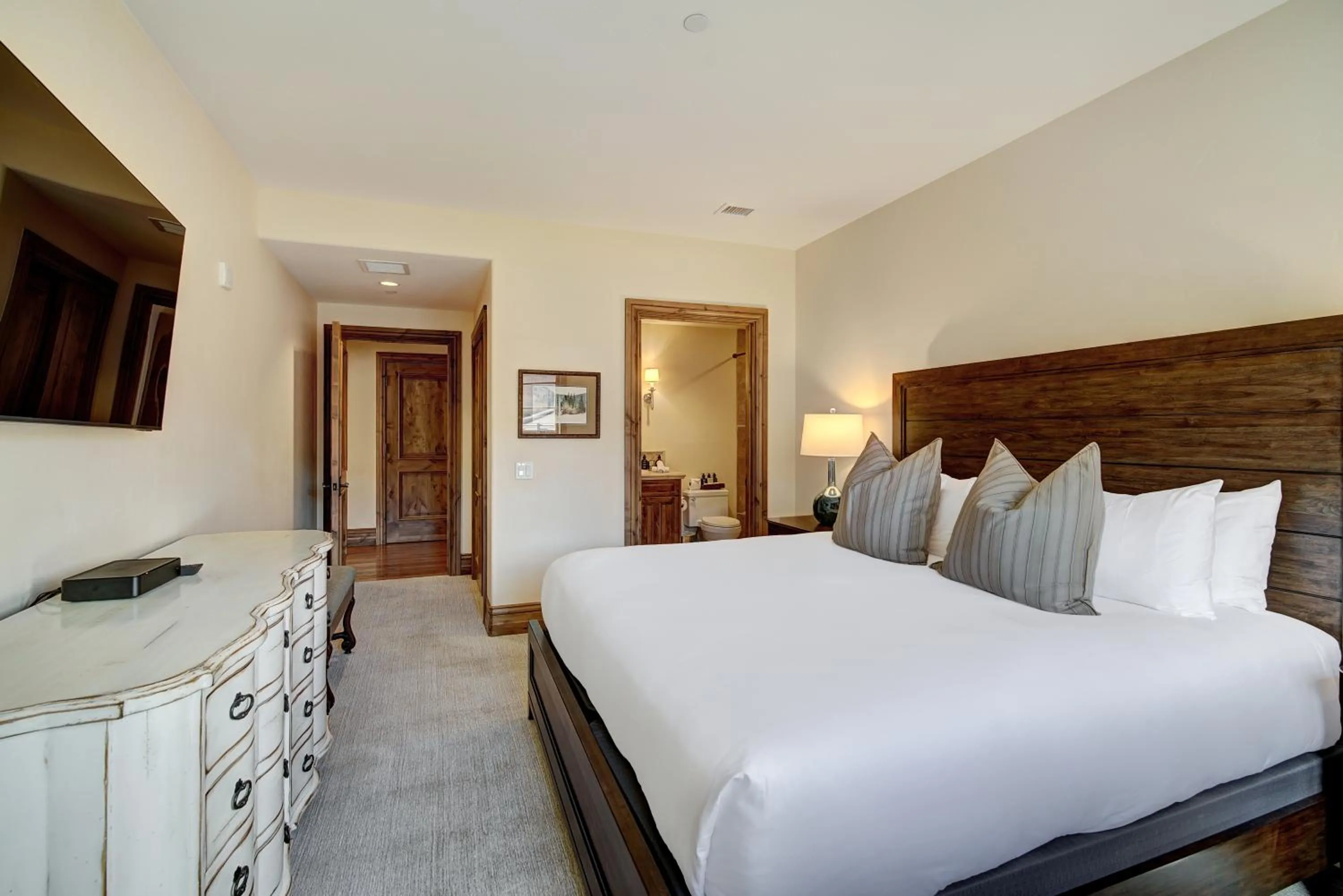 Bed in The Arrabelle at Vail Square, a RockResort, by Vail Resorts