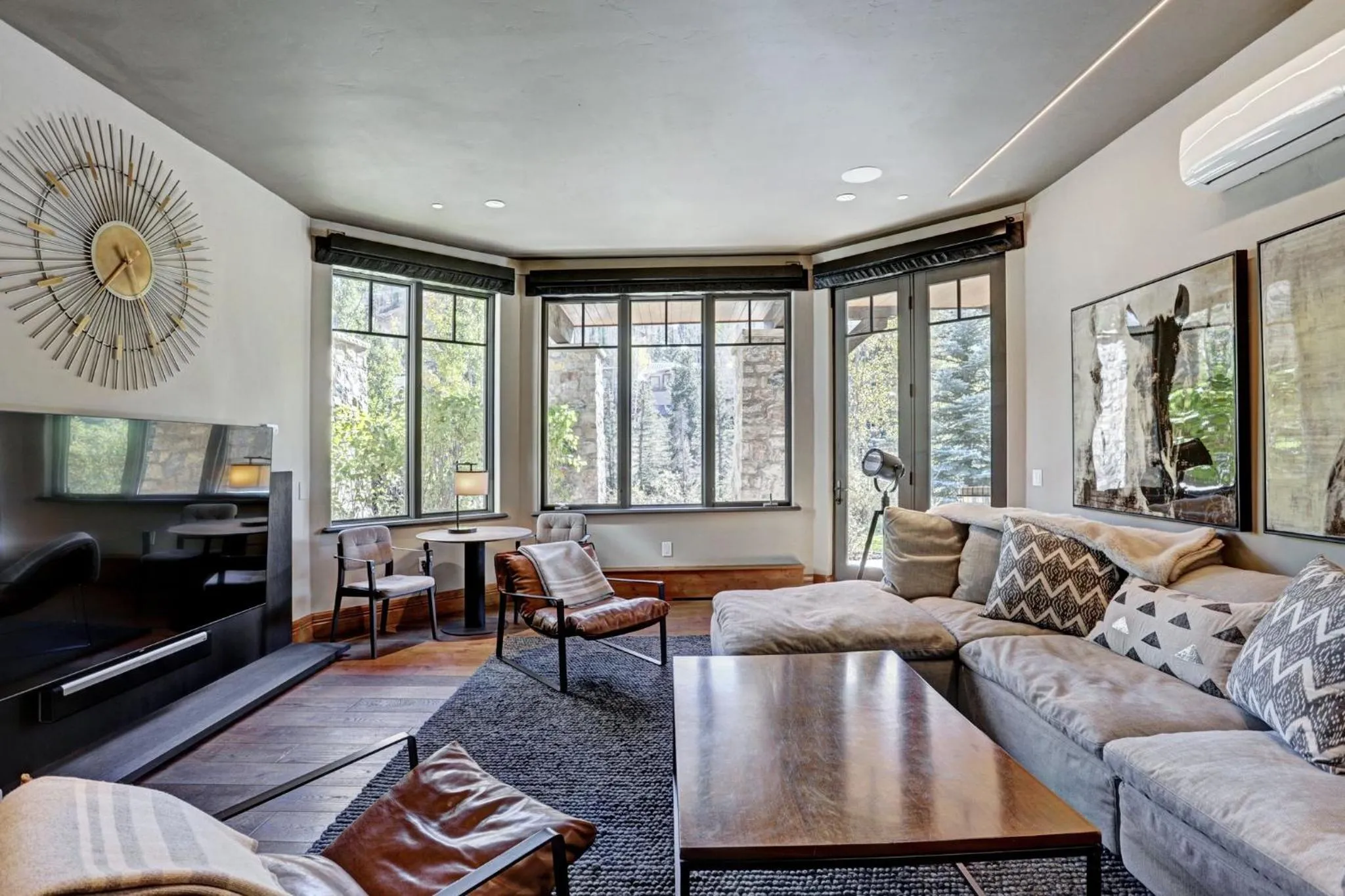 Living room in The Arrabelle at Vail Square, a RockResort, by Vail Resorts