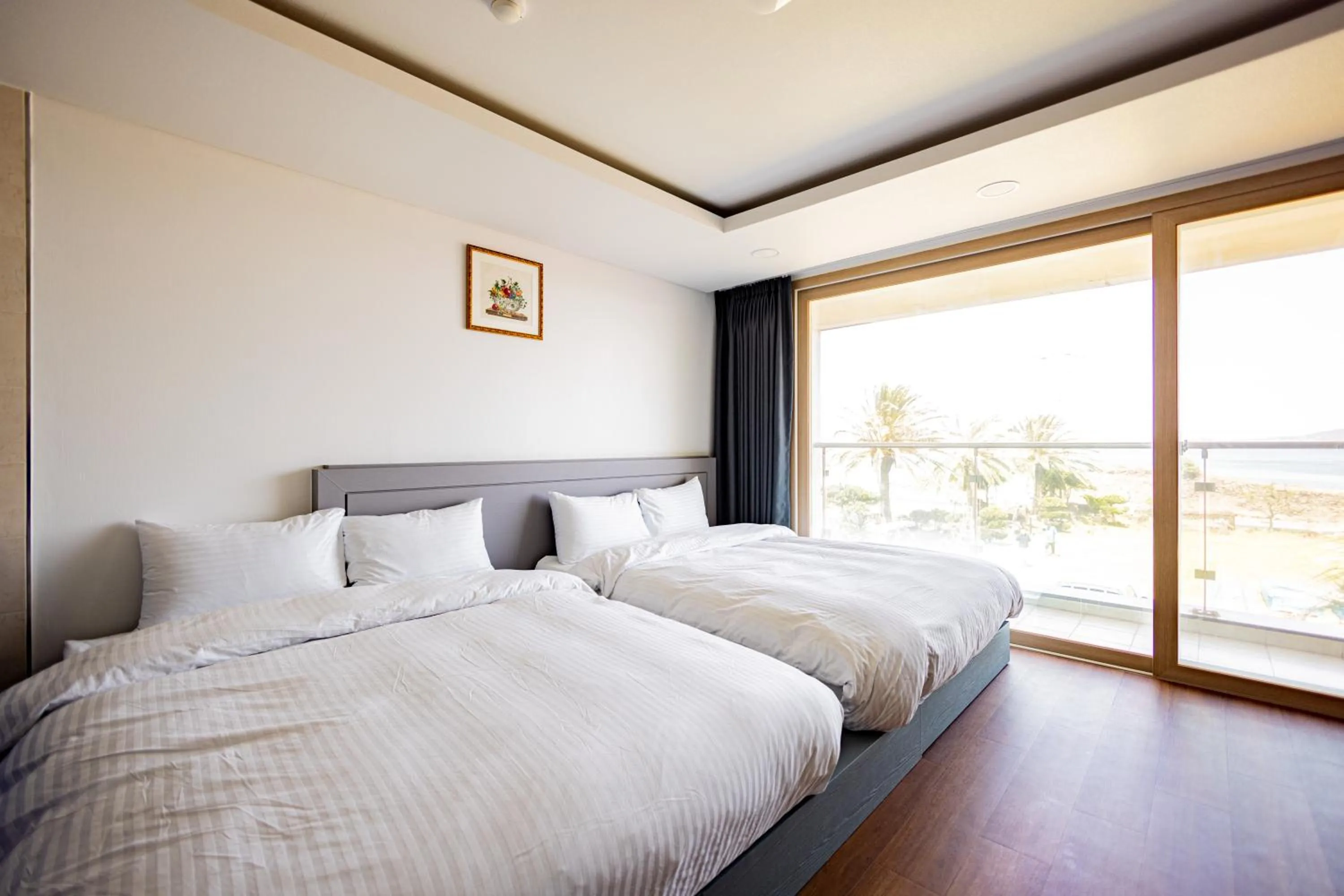 Bed in Jeju Arumdaun Resort