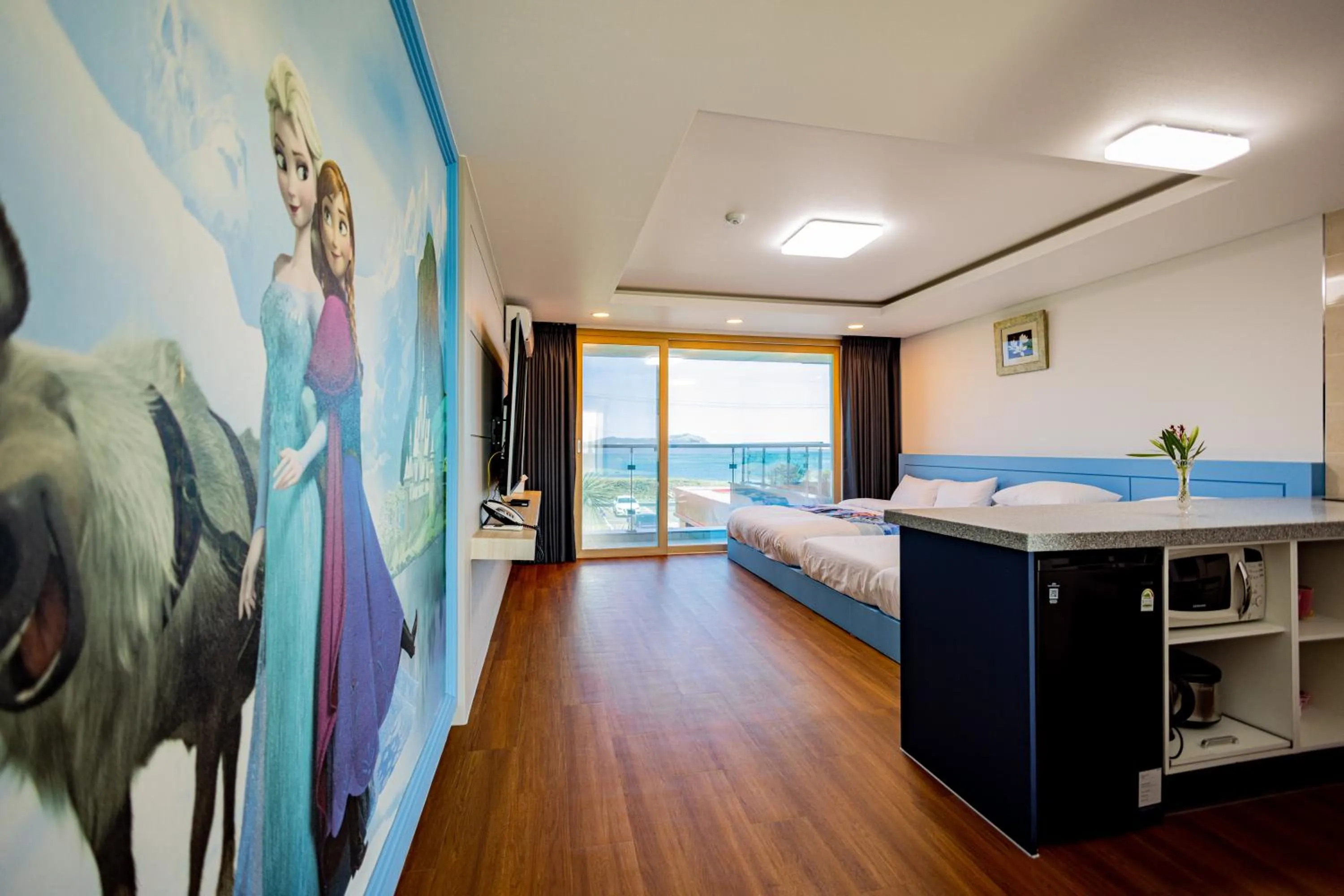 Bed in Jeju Arumdaun Resort