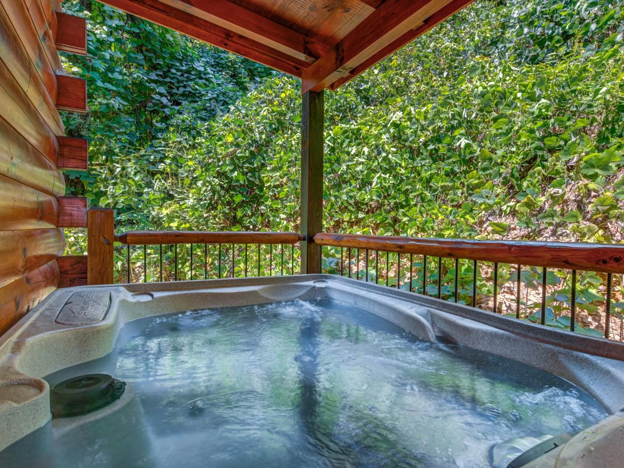 Hot Tub in Woodland Escape