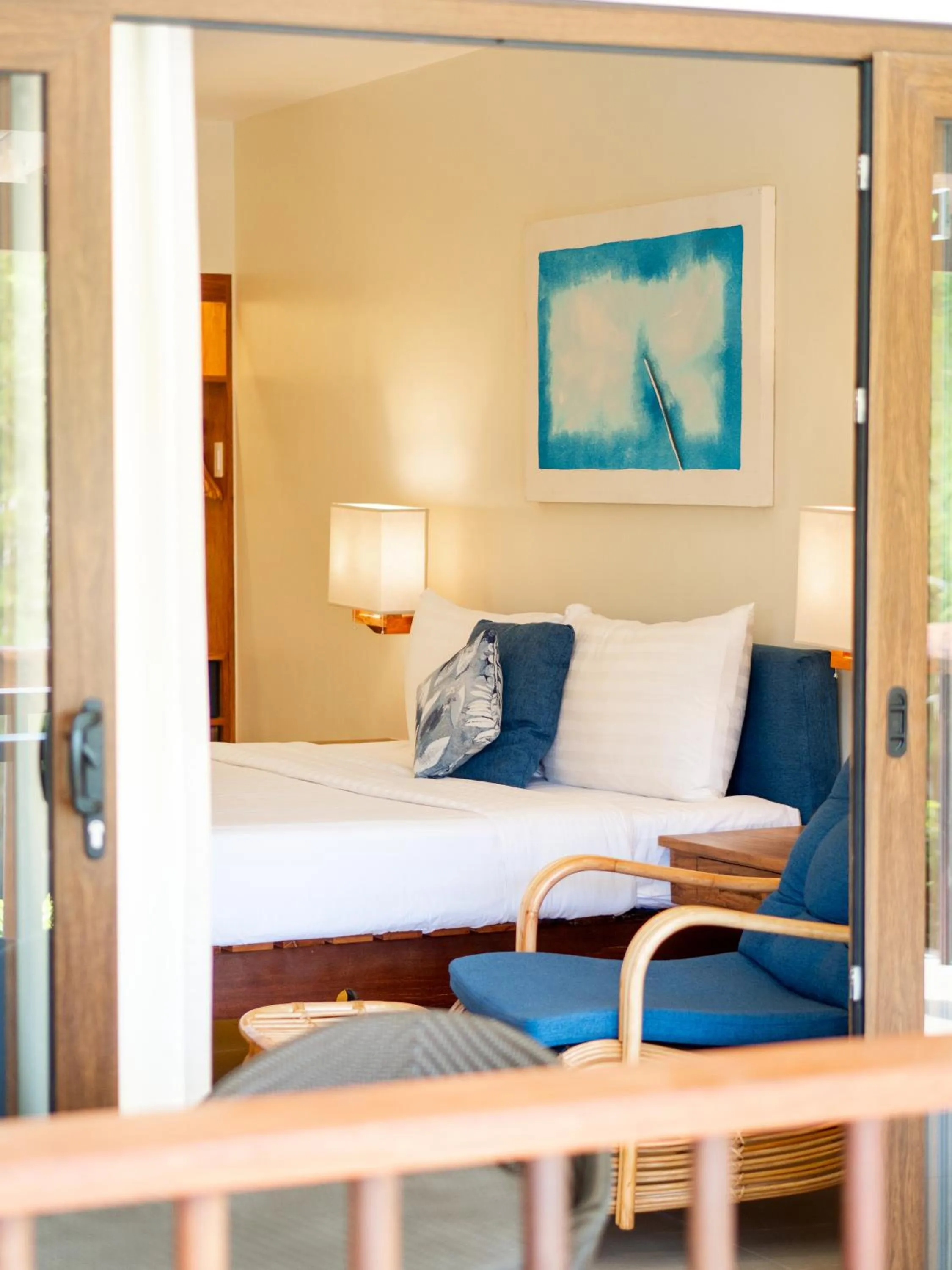 Bed in Bluewater Panglao Beach Resort