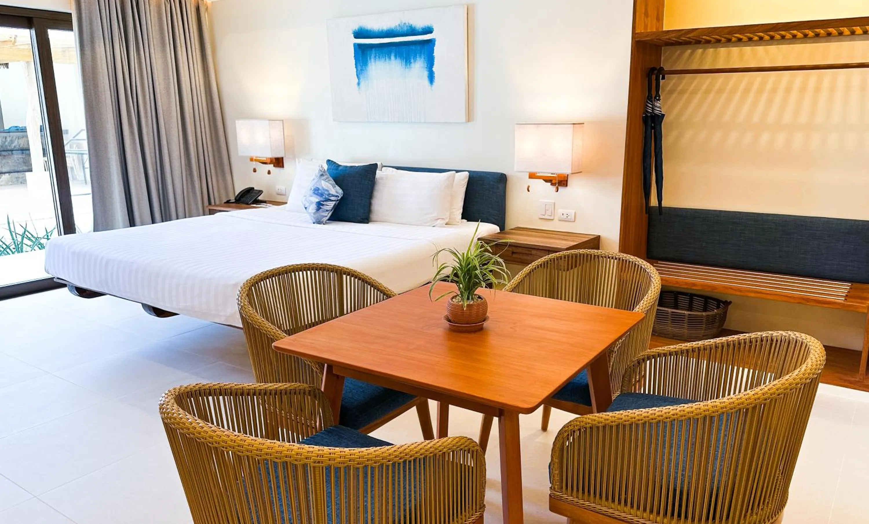 Bed in Bluewater Panglao Beach Resort