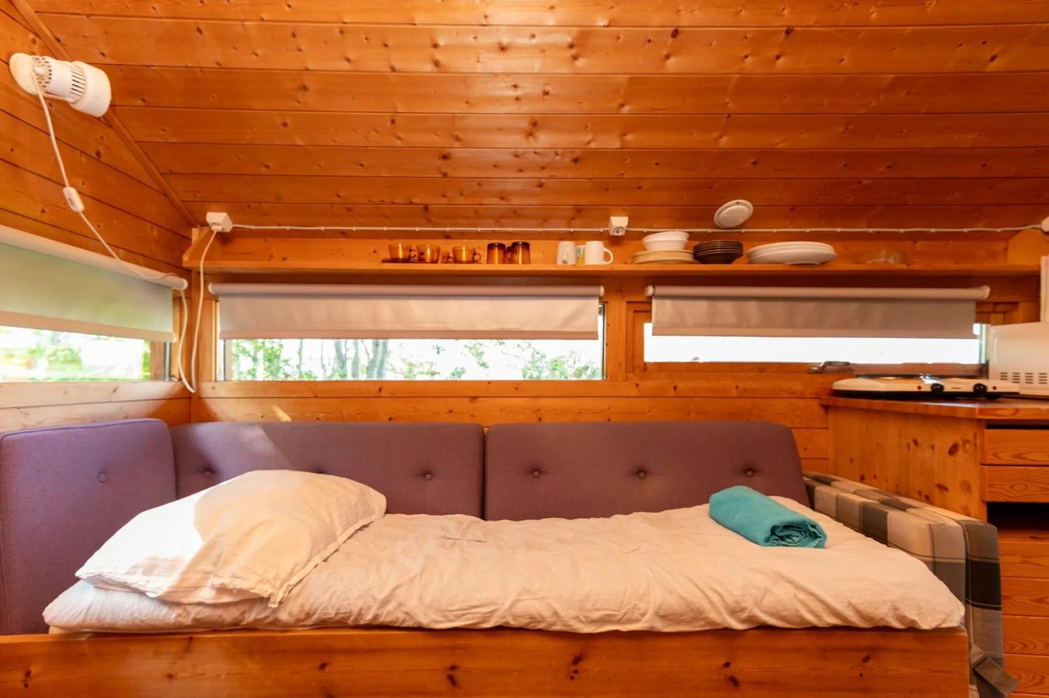 Living room, Bed in Gladheimar Cottages