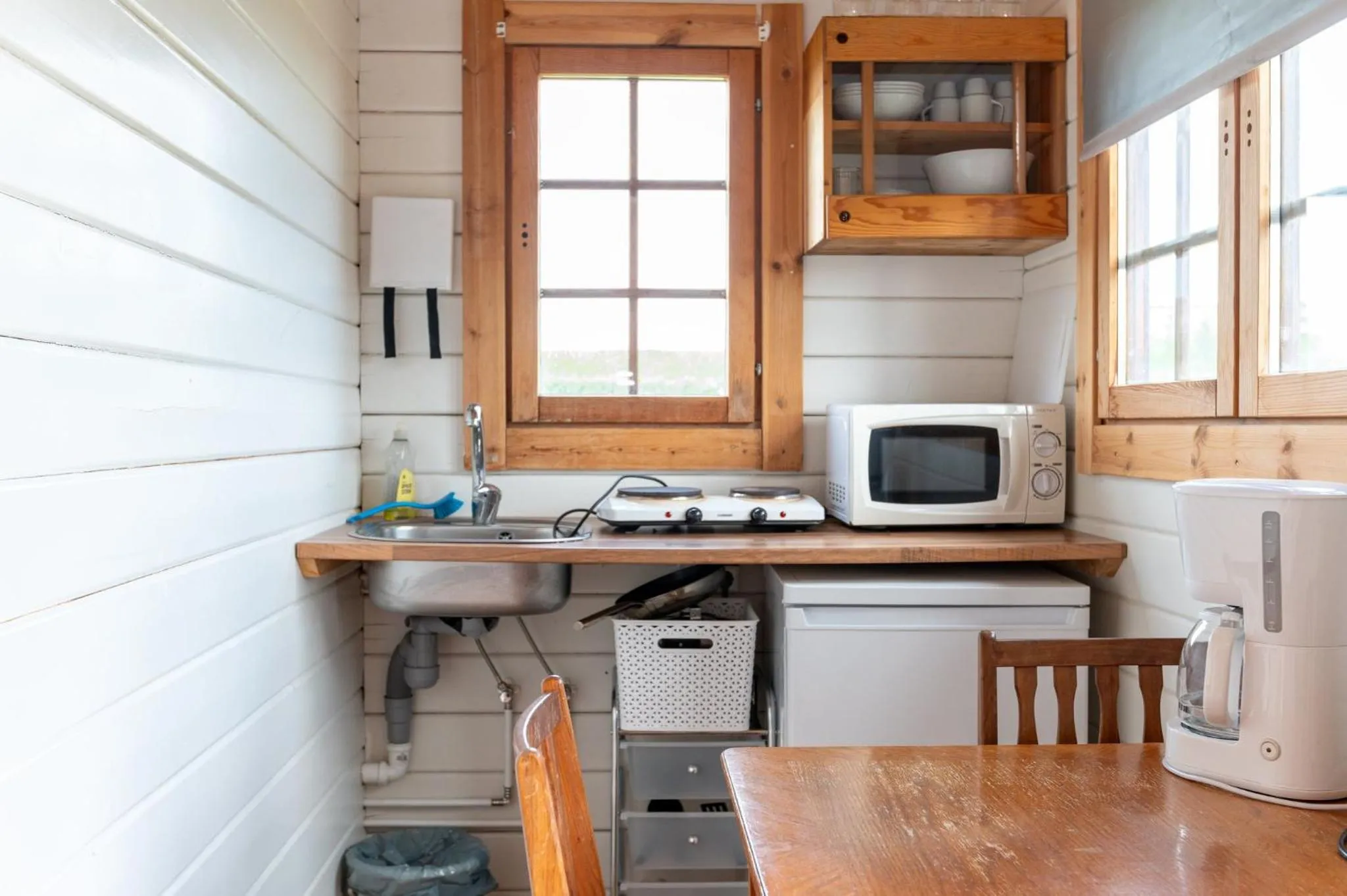 Kitchen or kitchenette in Gladheimar Cottages