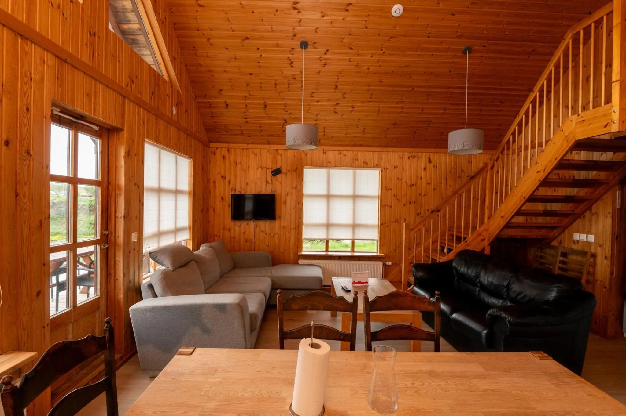 Living room in Gladheimar Cottages