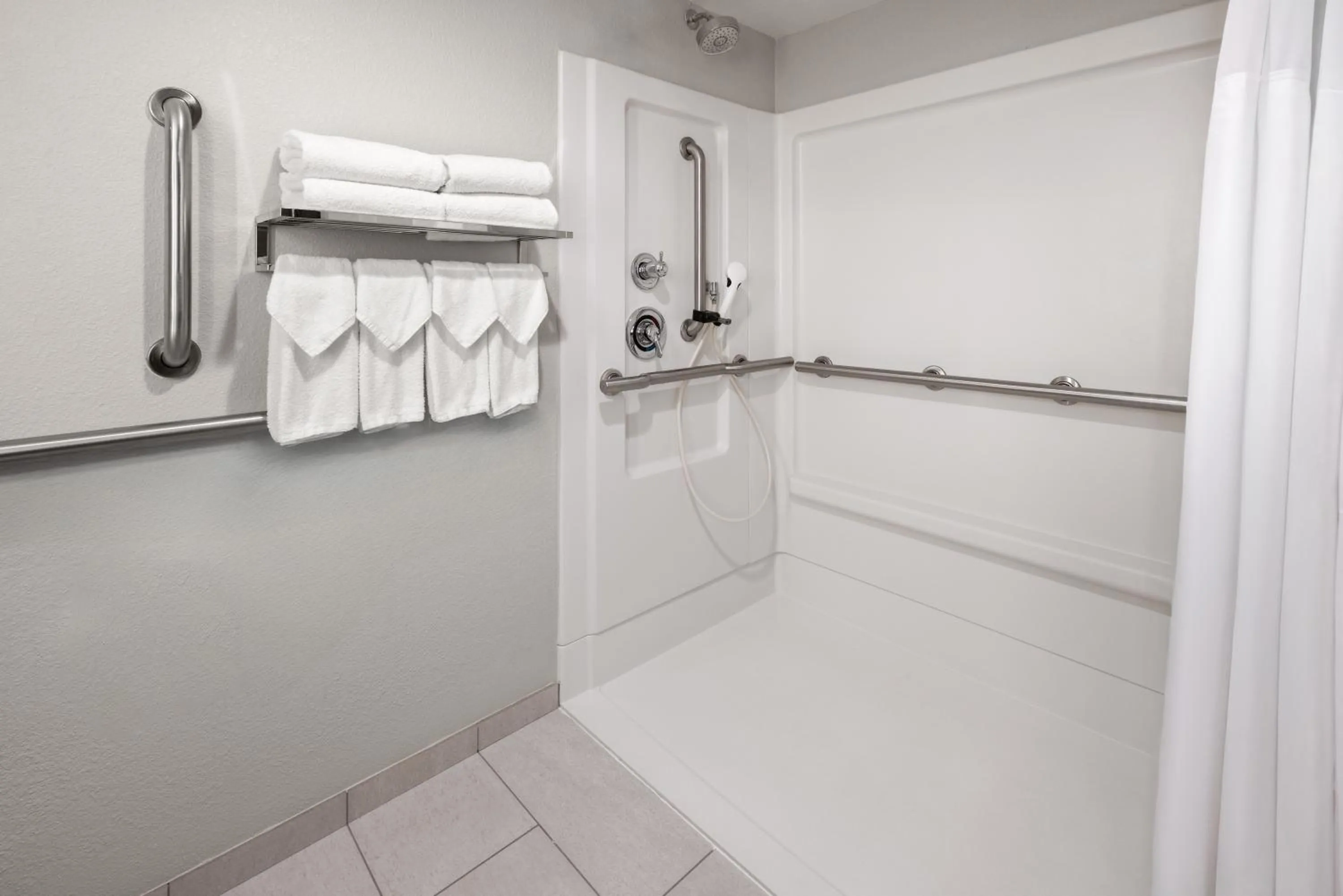 Shower in Holiday Inn & Suites Columbia NE - Ft Jackson Area by IHG