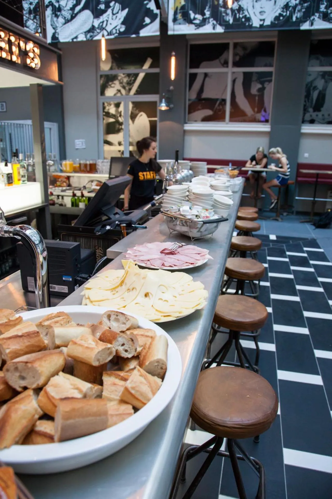 Buffet breakfast in St Christopher's Inn Paris - Gare du Nord