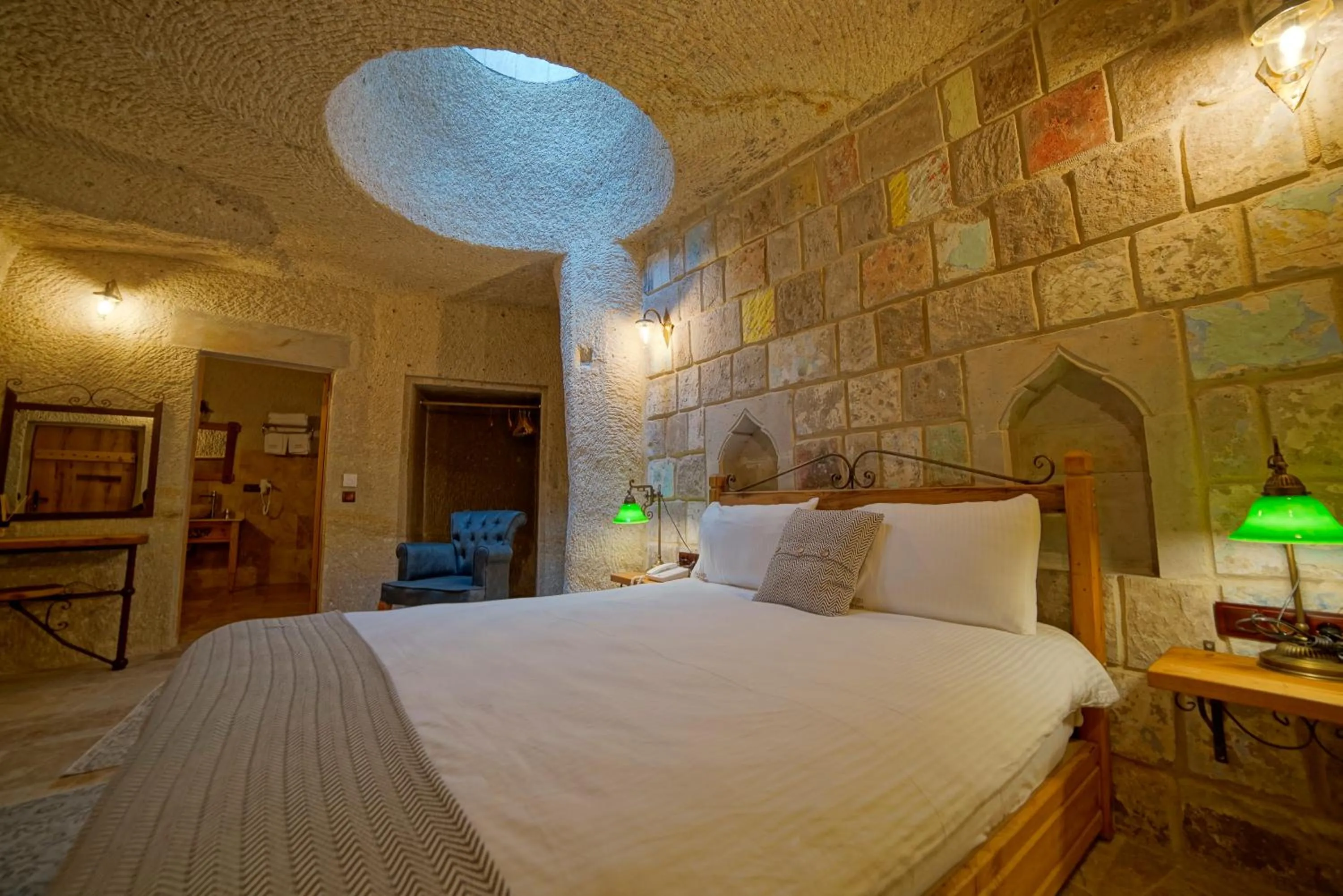 Bed in Design Cave Hotel