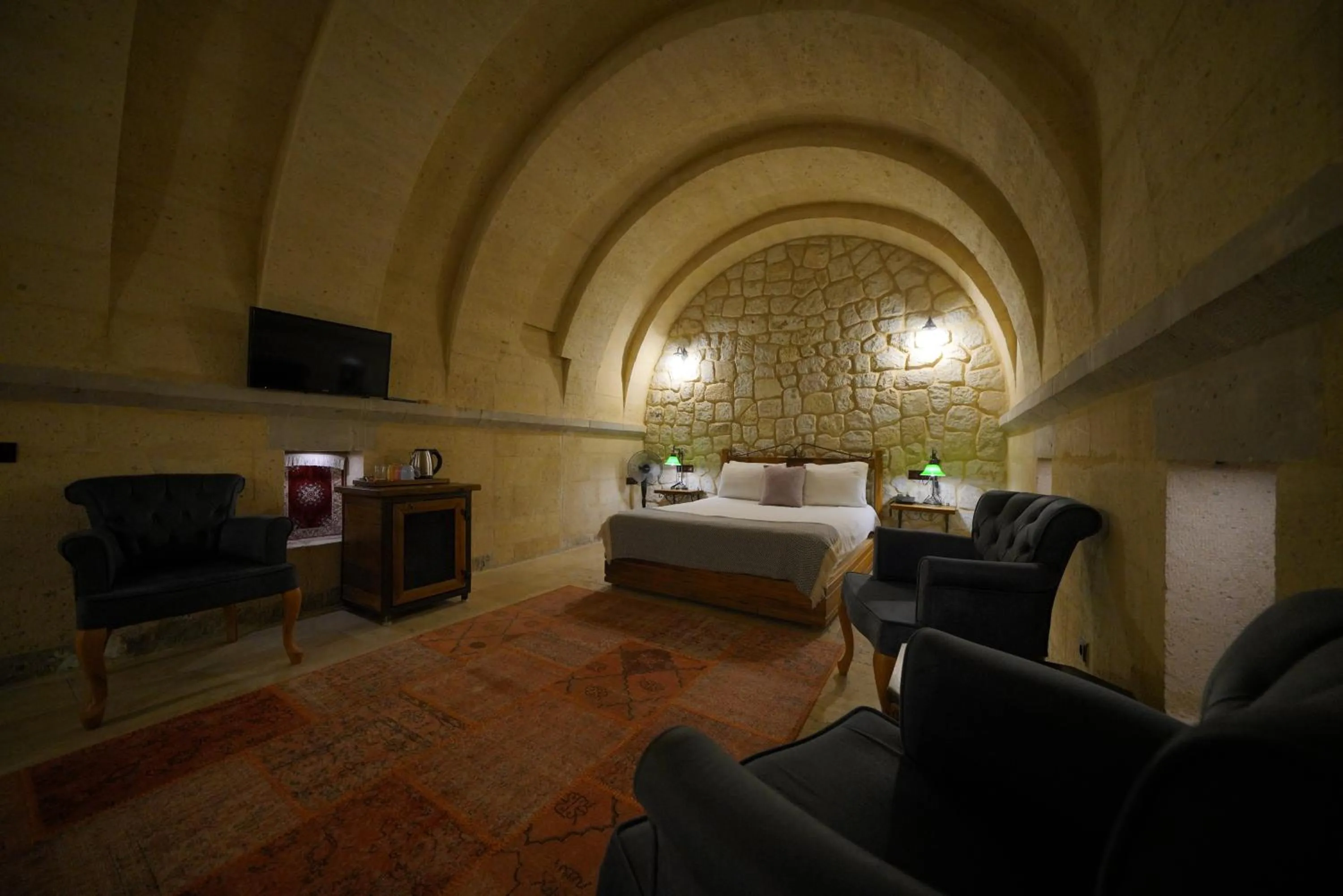 Bed in Design Cave Hotel