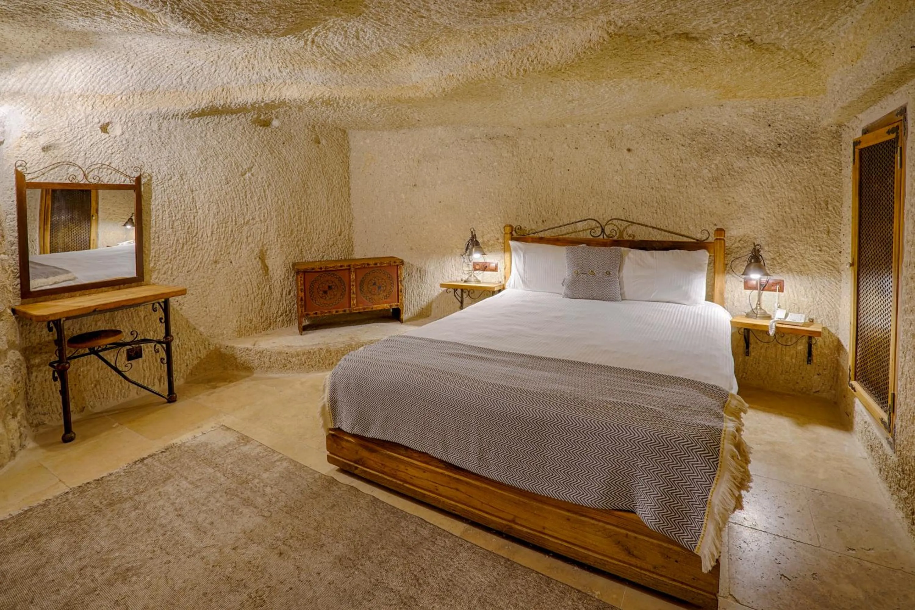 Bed in Design Cave Hotel