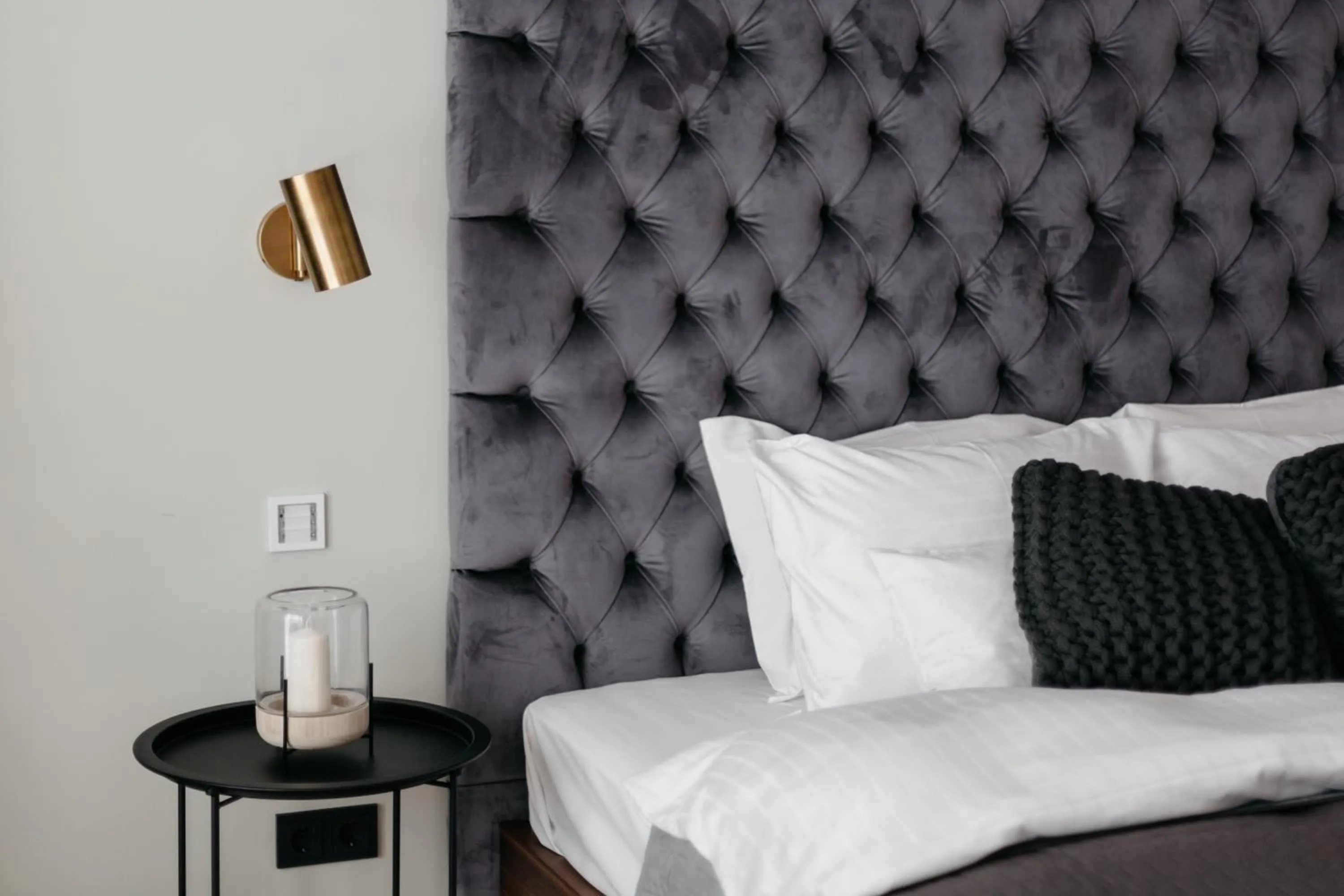 Decorative detail, Bed in TG Hotel Apartments Budapest