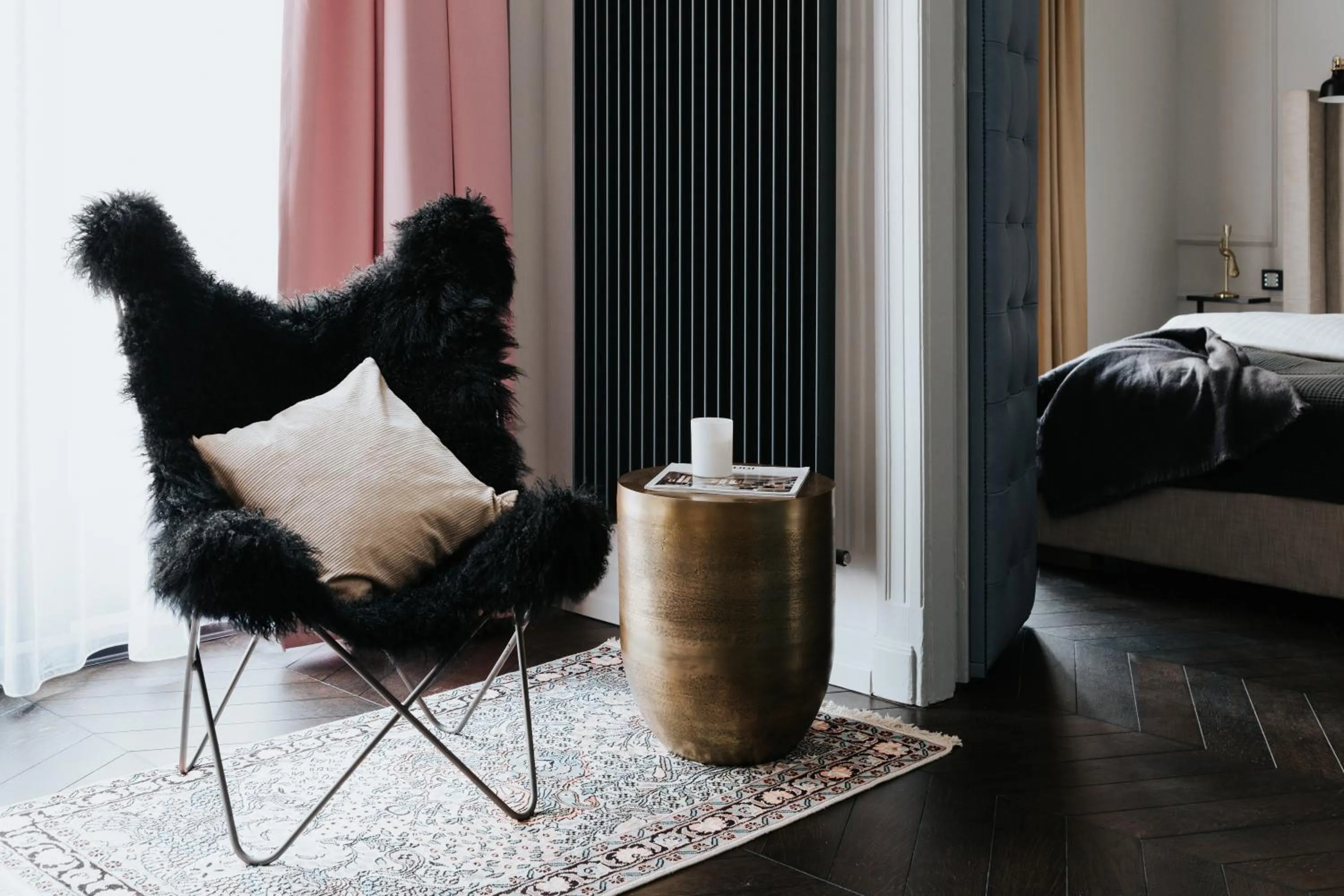 Decorative detail, Bed in TG Hotel Apartments Budapest