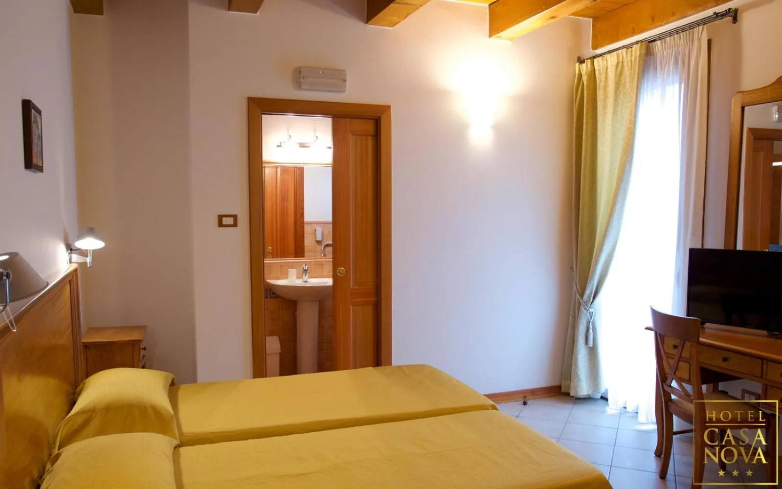 Bed in Hotel Casanova