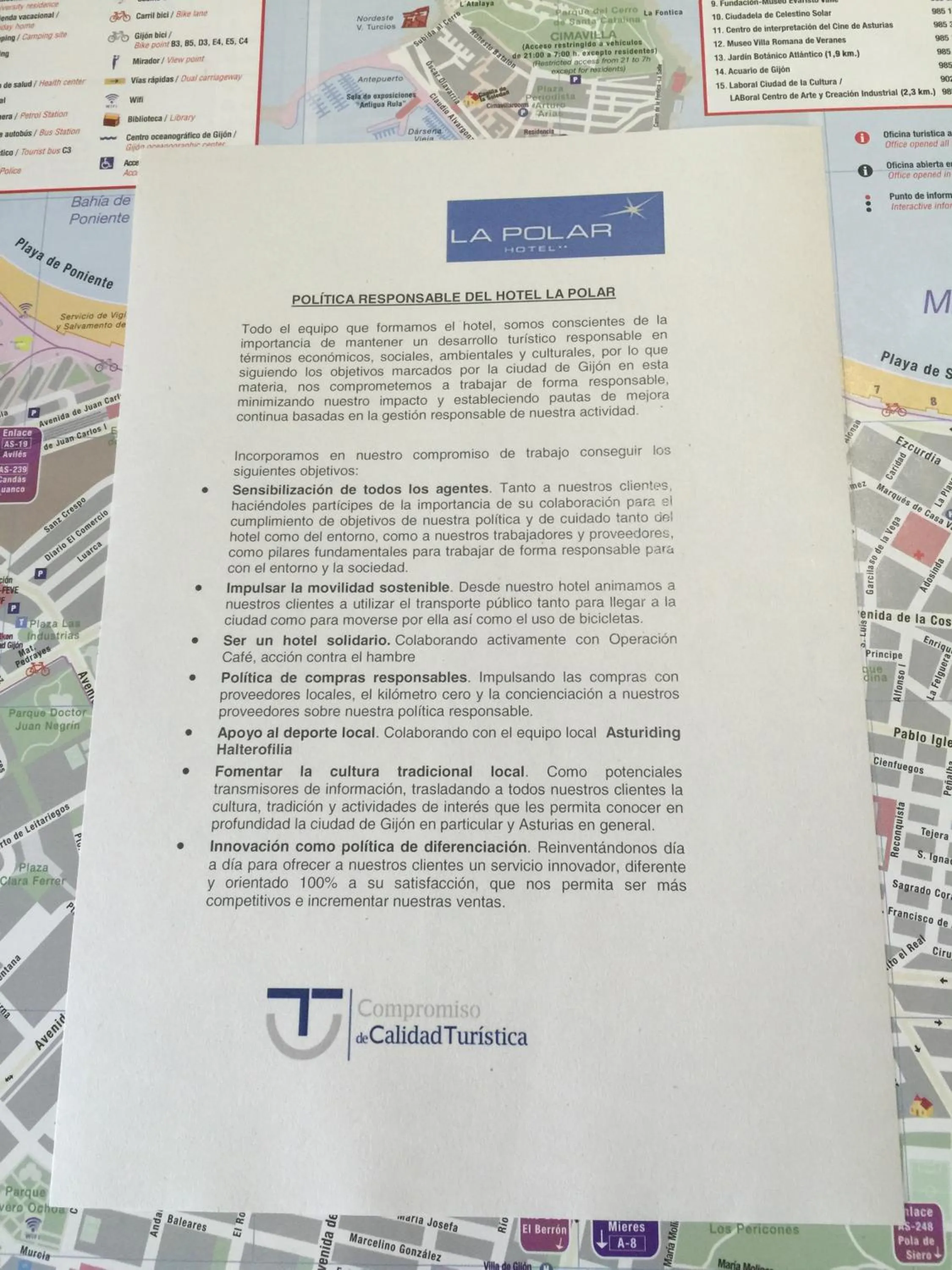 Decorative detail in Hotel La Polar