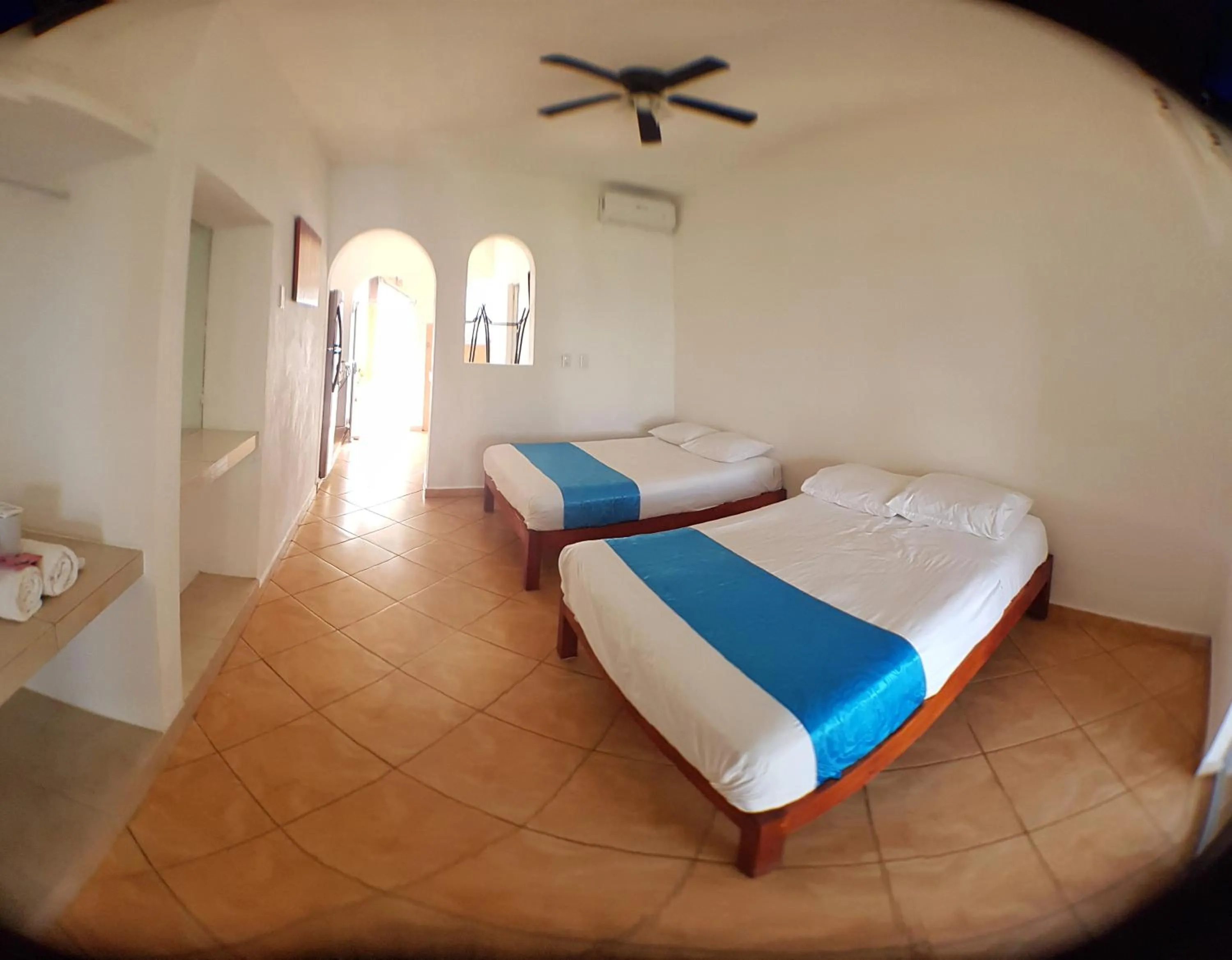 Bed in Bungalows Las Brisas Acapulco