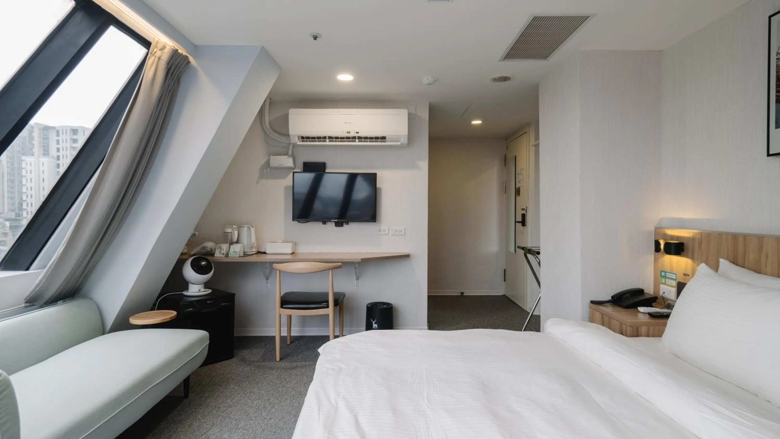 Photo of the whole room, Bed in Hotel attic