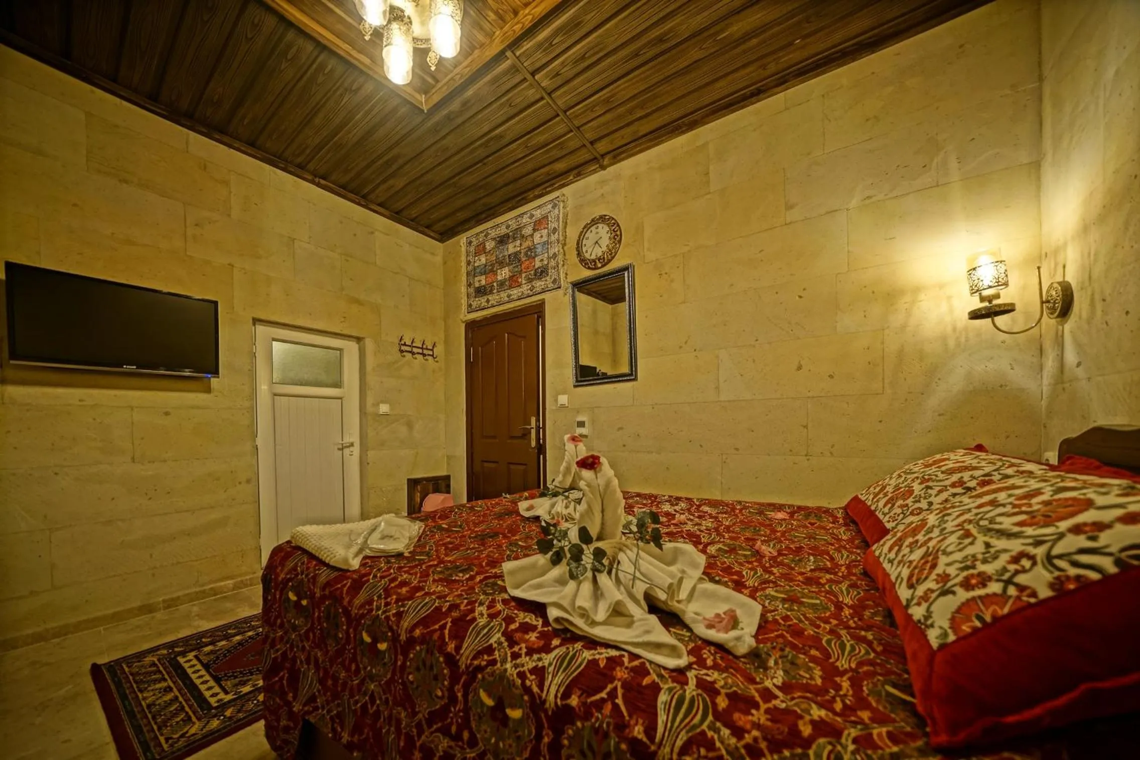 Bedroom, Bed in Goreme Valley Cave House