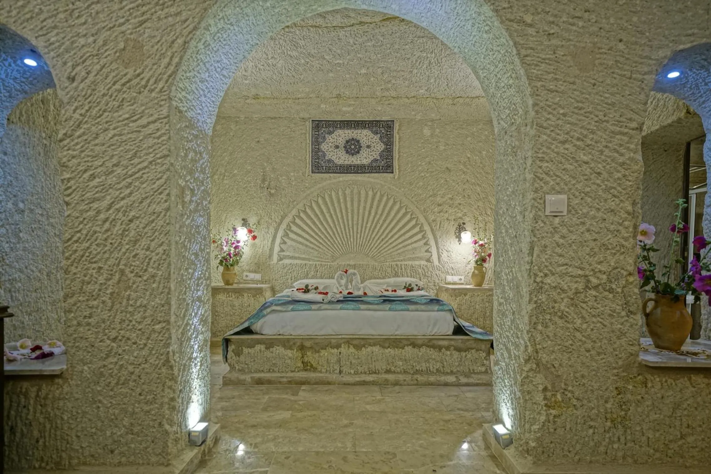Bed in Goreme Valley Cave House