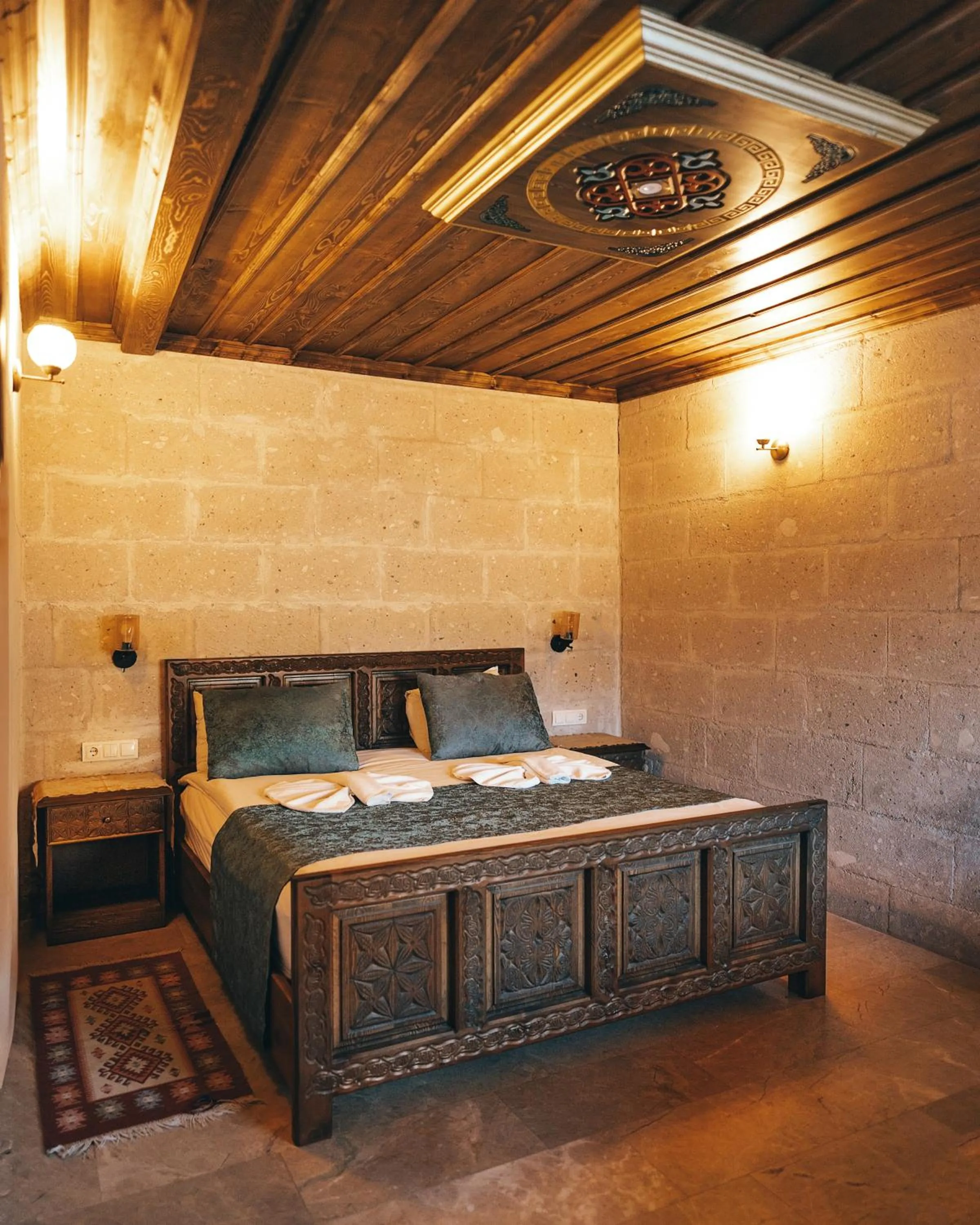 Bed in Goreme Valley Cave House