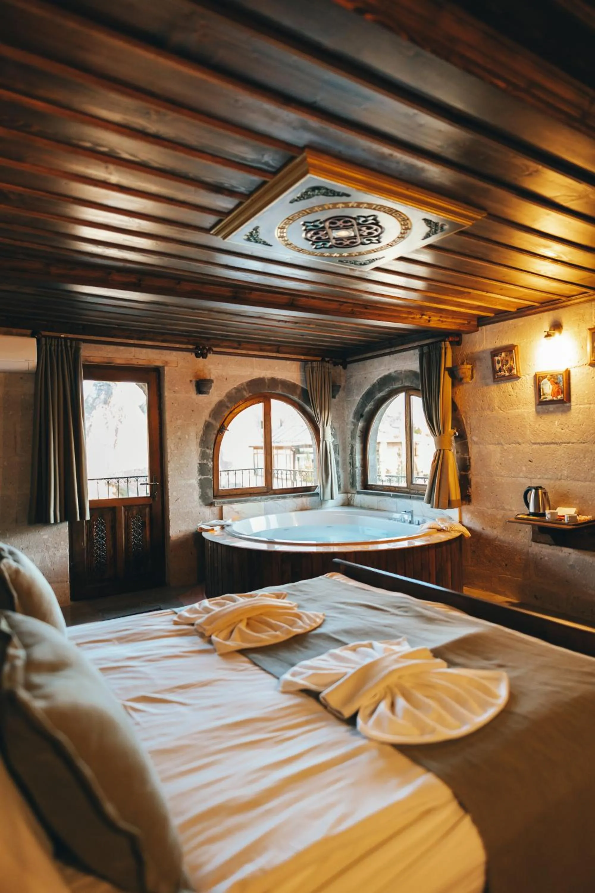 Day, Bed in Goreme Valley Cave House