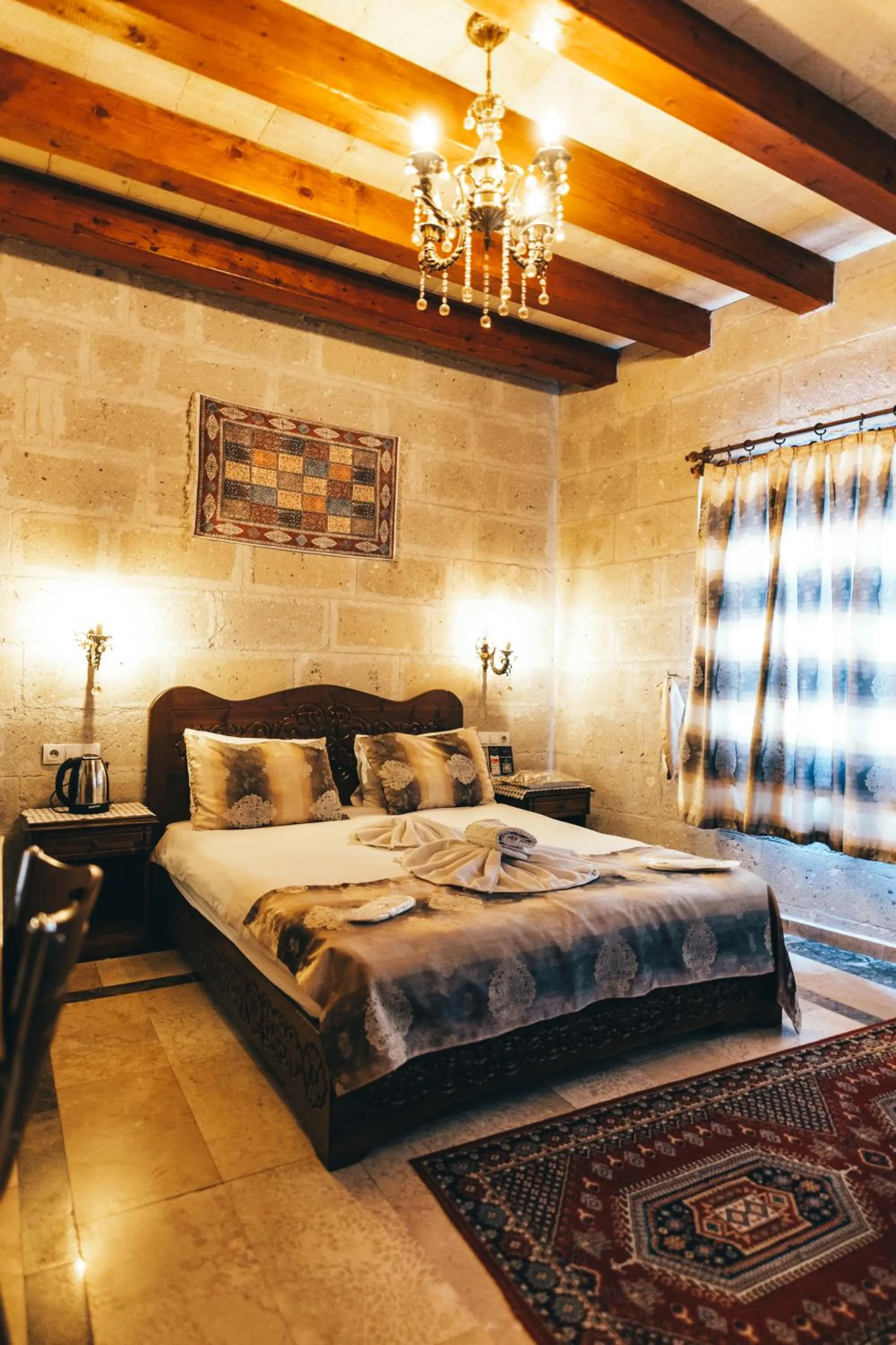 Bed in Goreme Valley Cave House