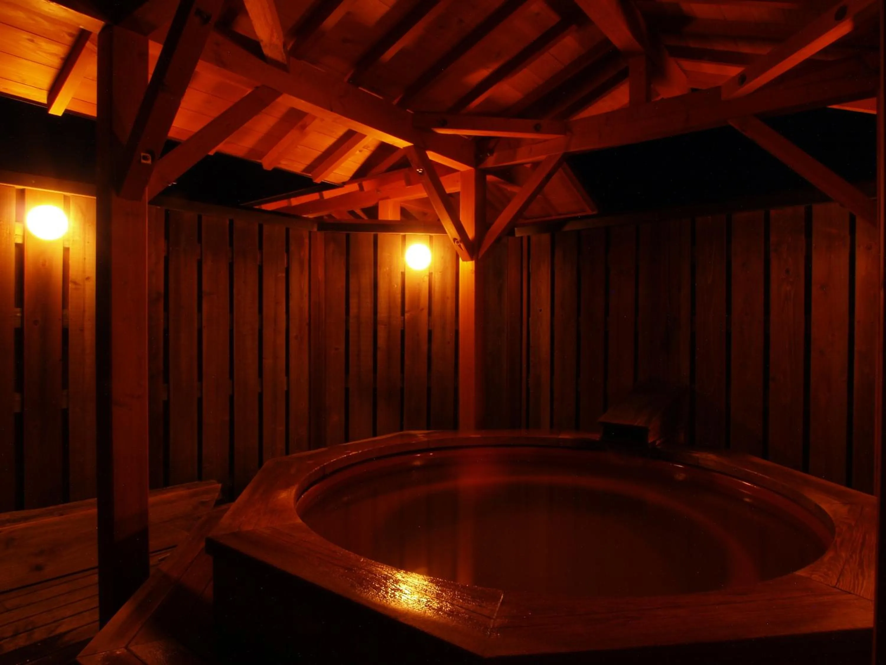 Hot Spring Bath in Hakuba Hotel Hana-no-Sato