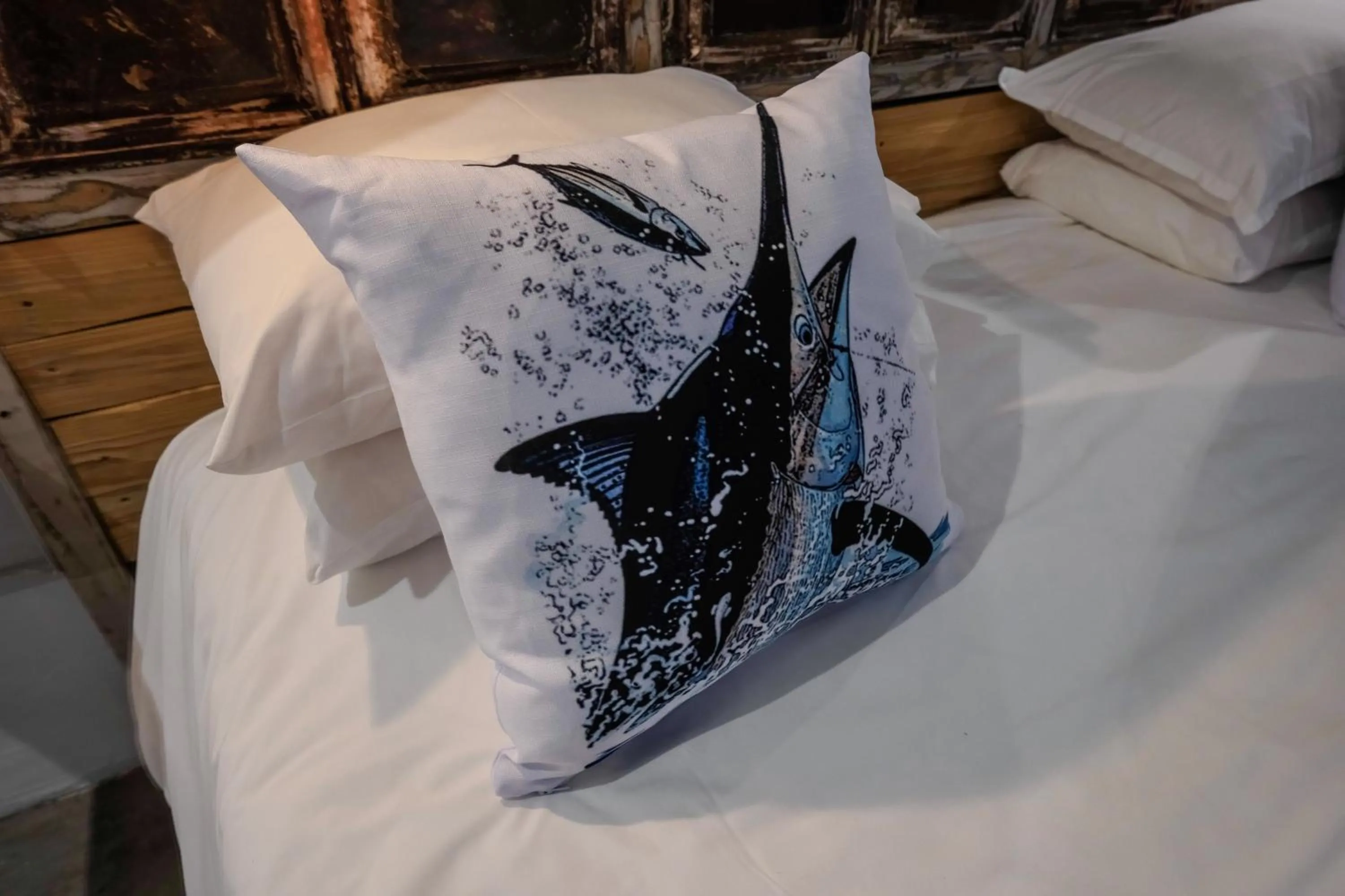 Decorative detail, Bed in Marlin Lodge St Lucia