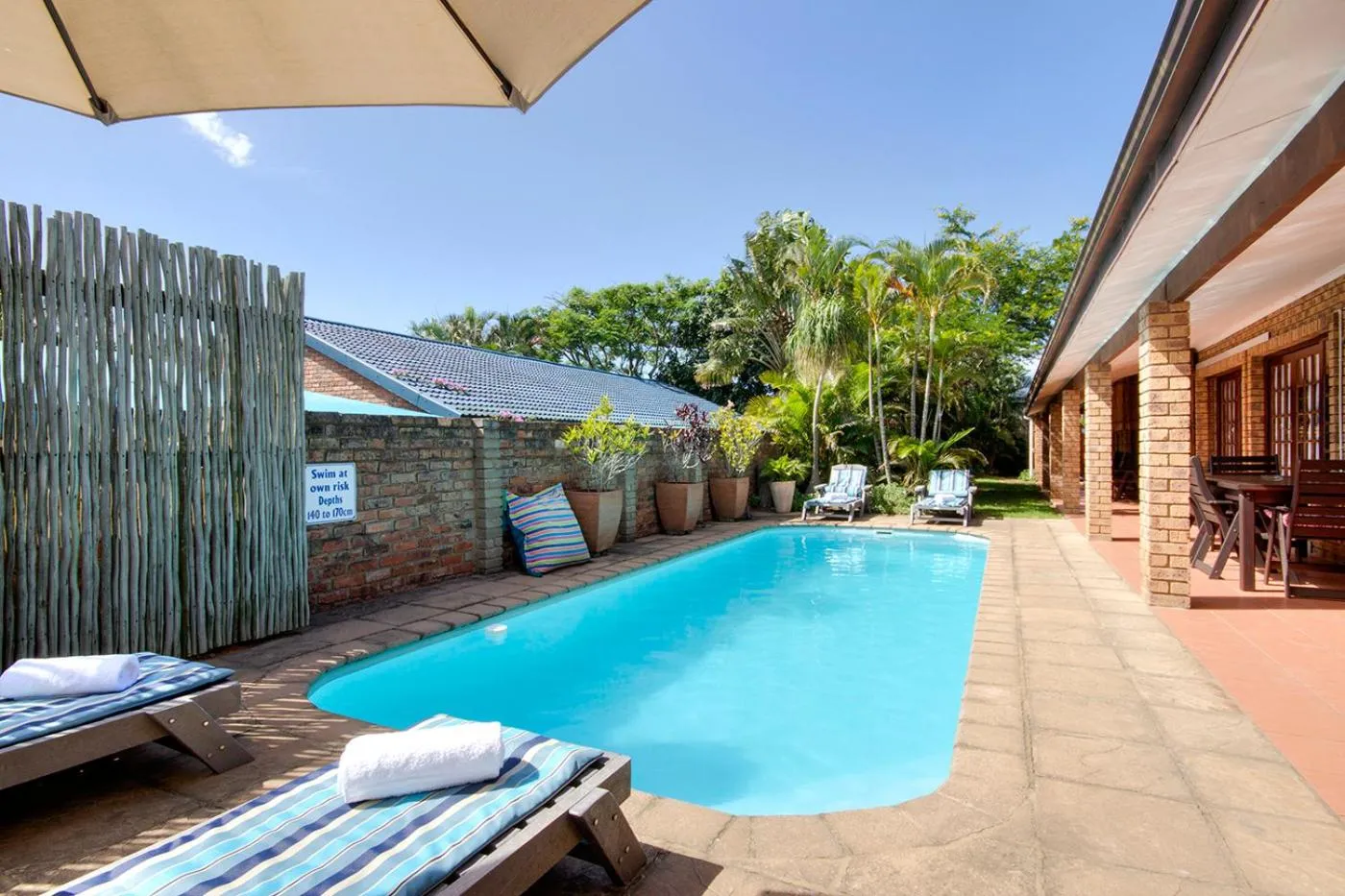Pool view in Marlin Lodge St Lucia