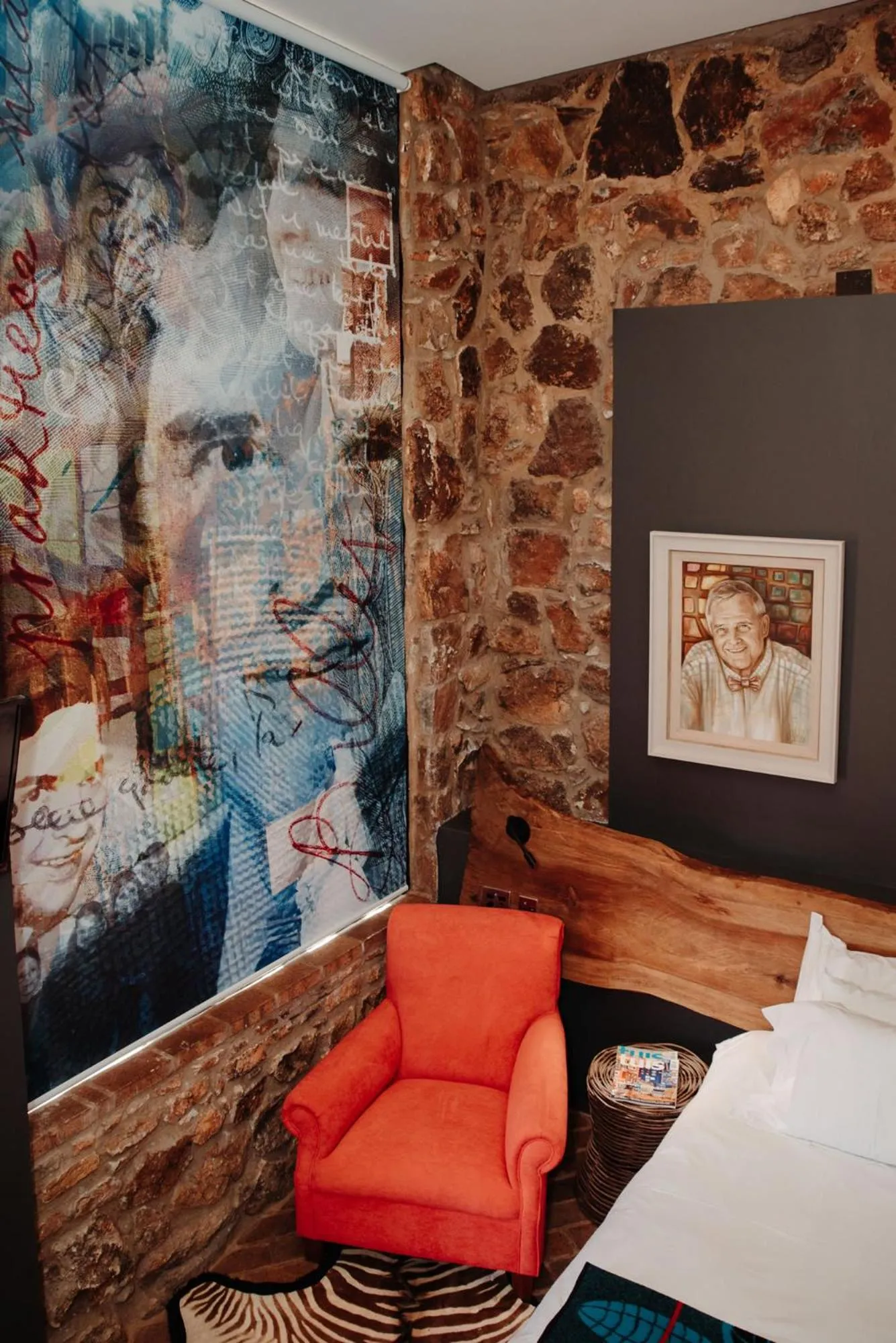 Seating area, Bed in Bastion House