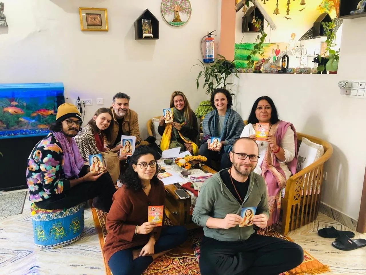 group of guests in Rudram Hotel Yoga & Ayurveda Retreat