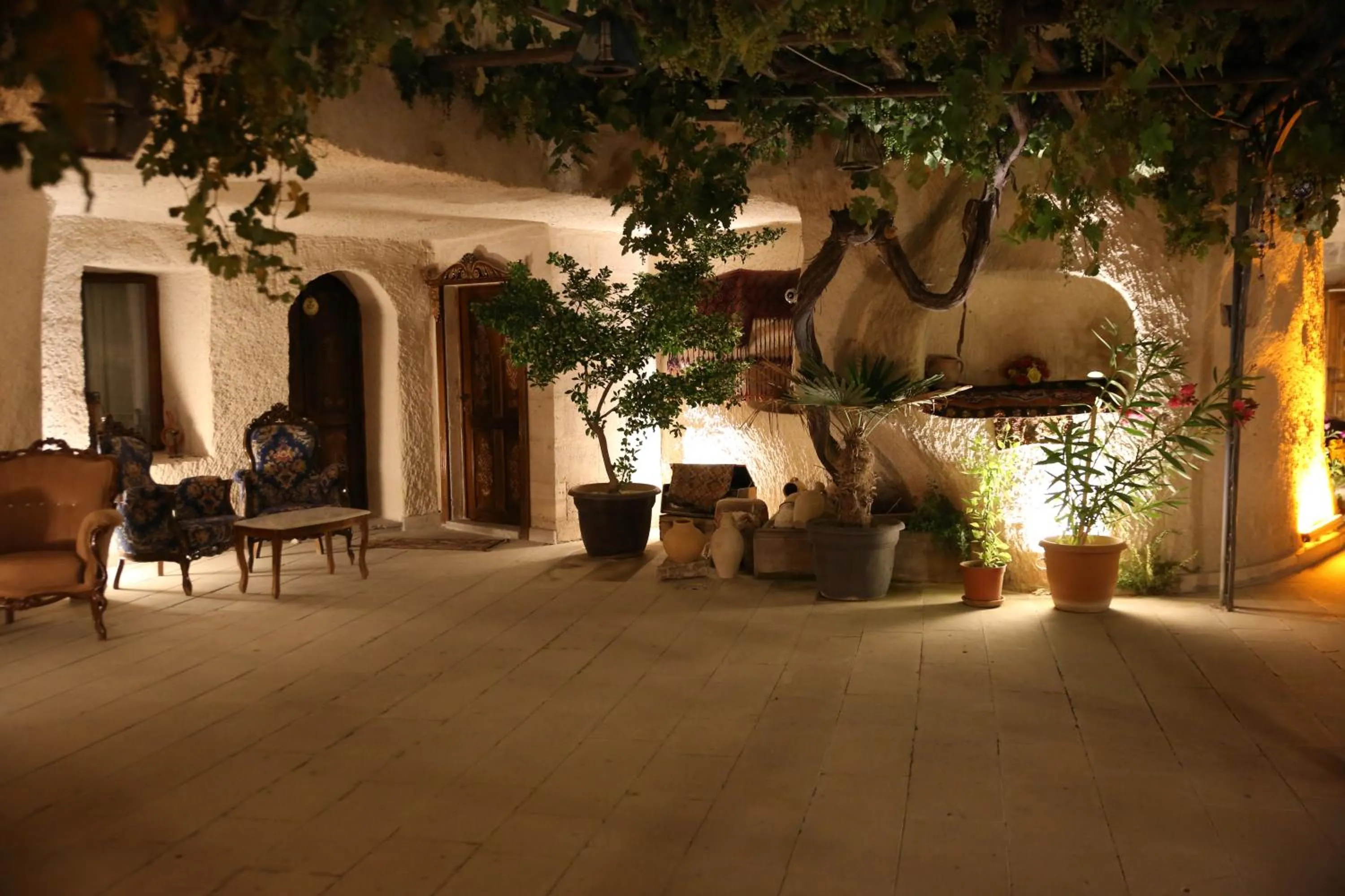 Patio in Hermes Cave Hotel