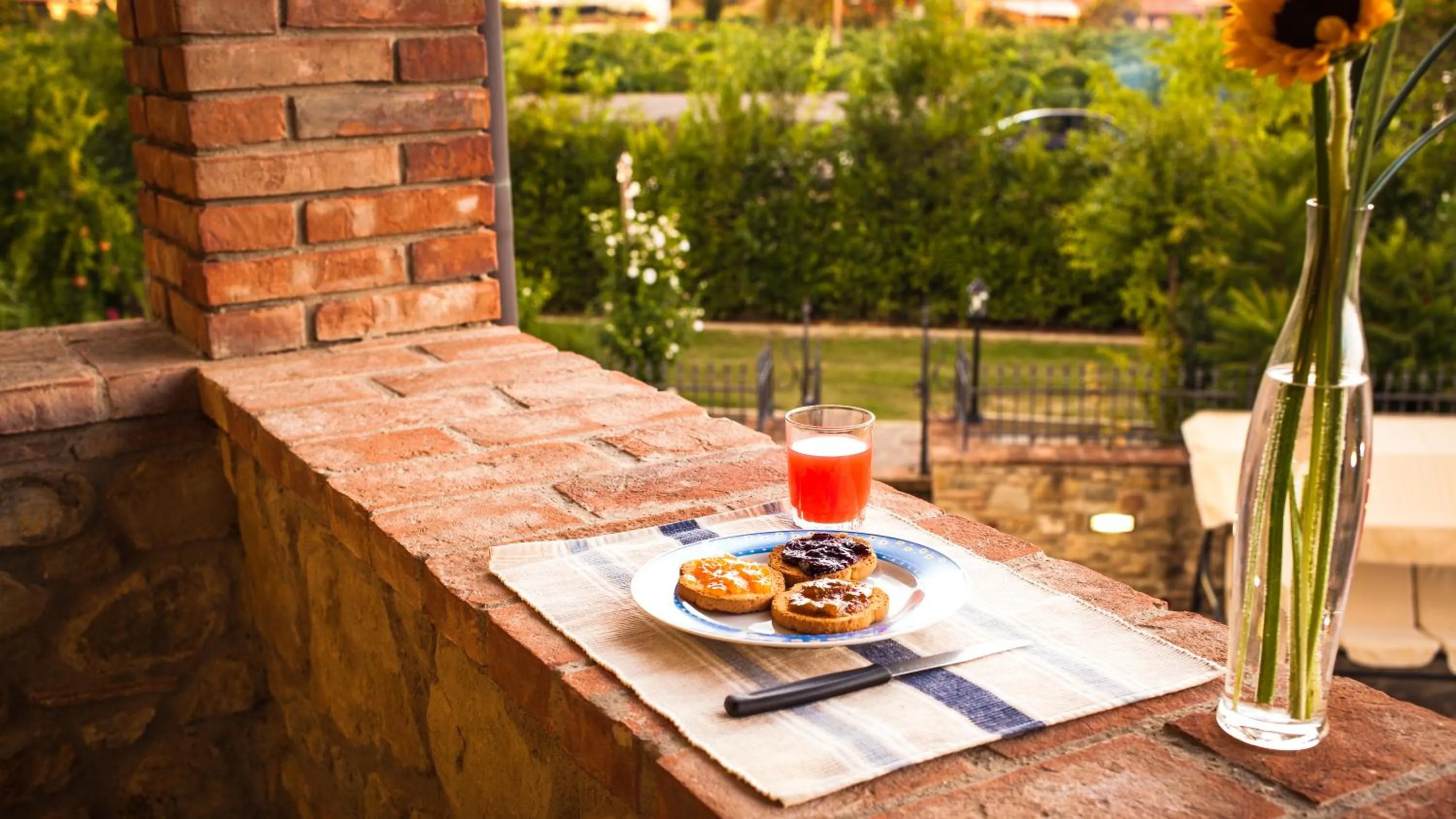 Patio in Cappannelle Country House Tuscany