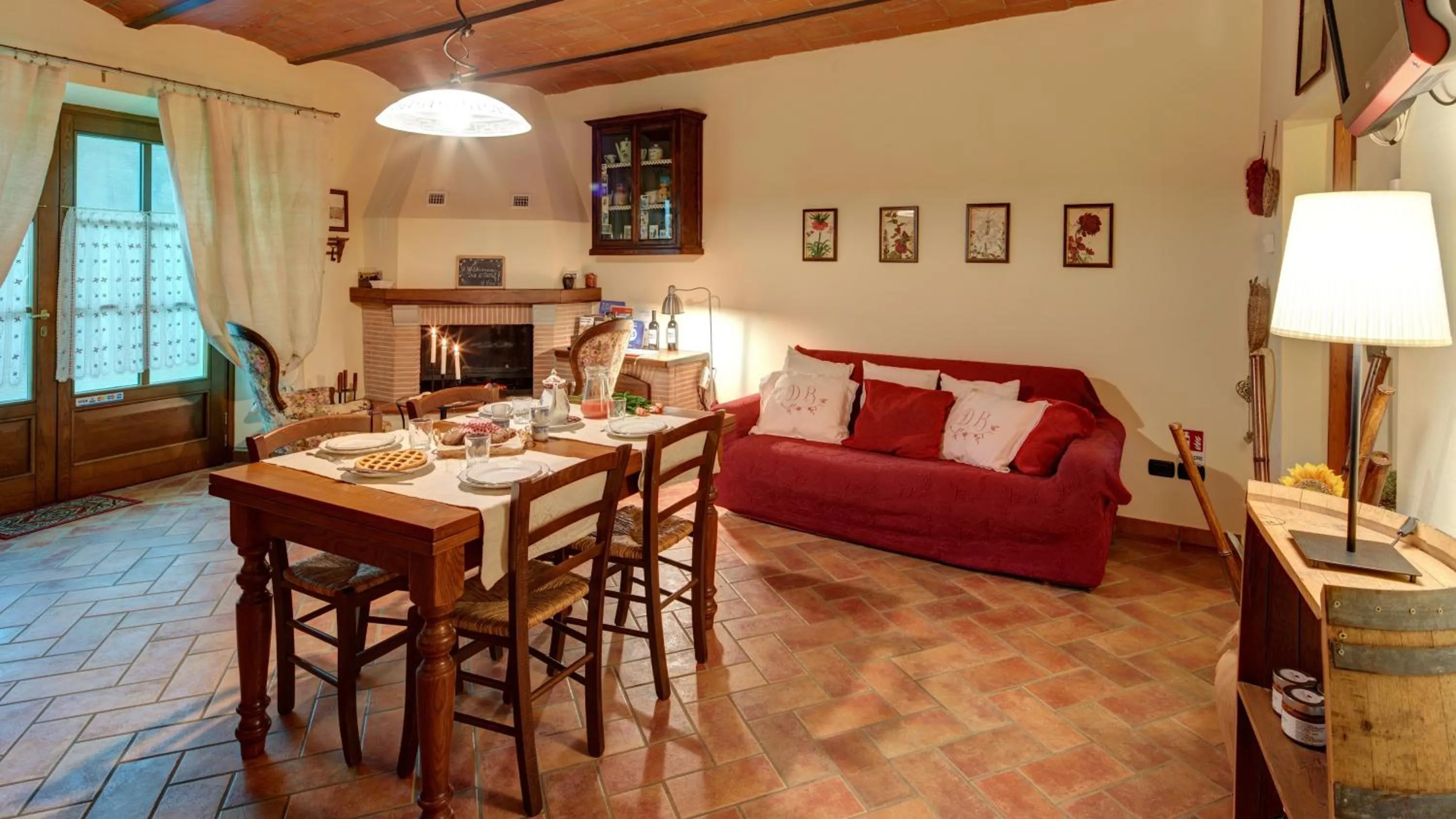 Living room in Cappannelle Country House Tuscany