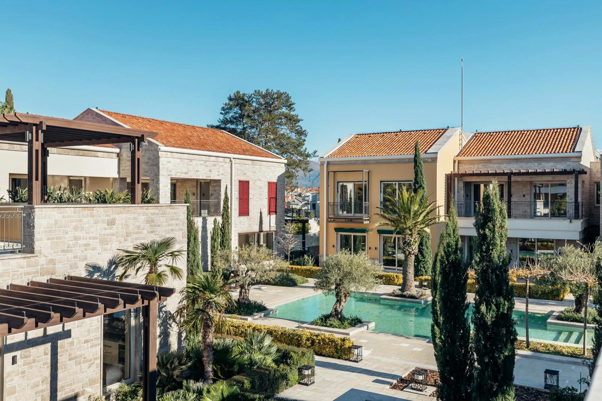 Pool view in Portonovi Resort