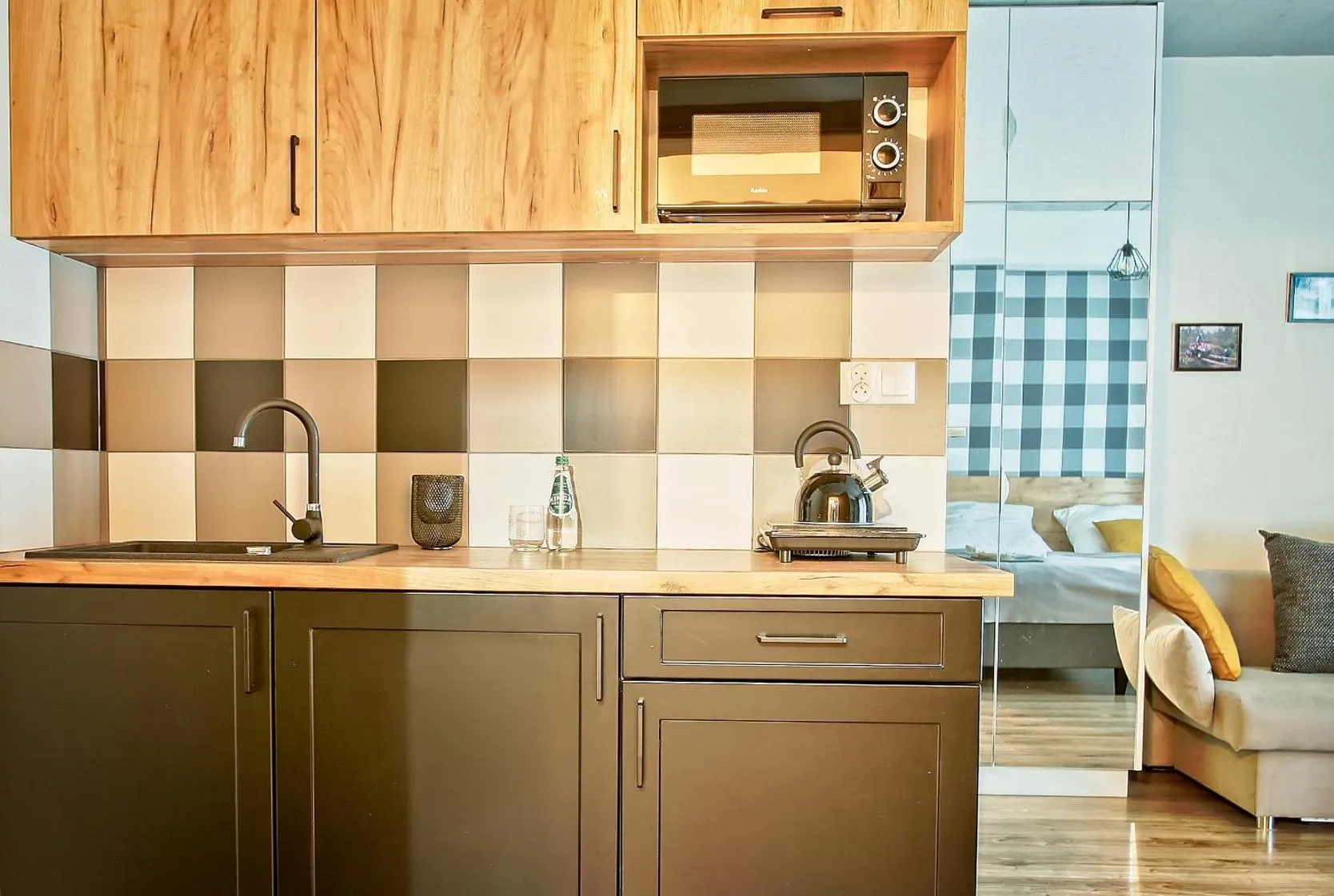 Kitchen or kitchenette in Apartamenty Magia Gór