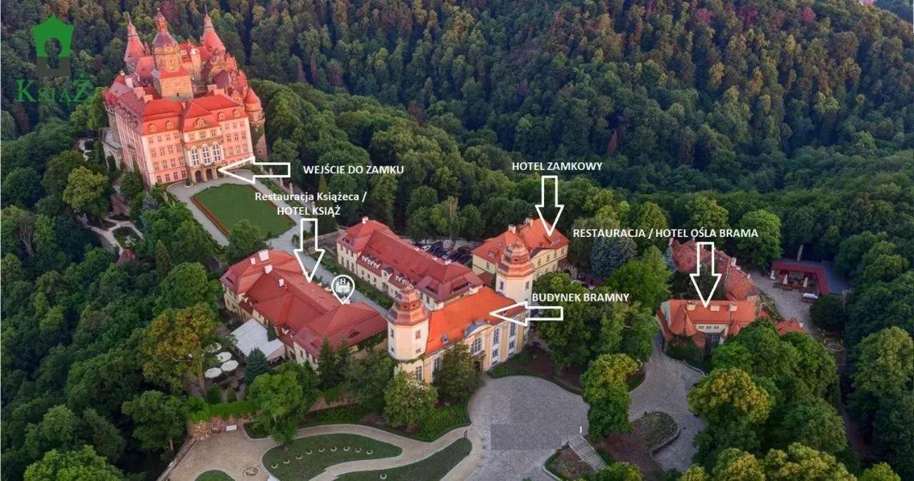 Bird's eye view in Hotel Przy Oślej Bramie - Zamek Książ