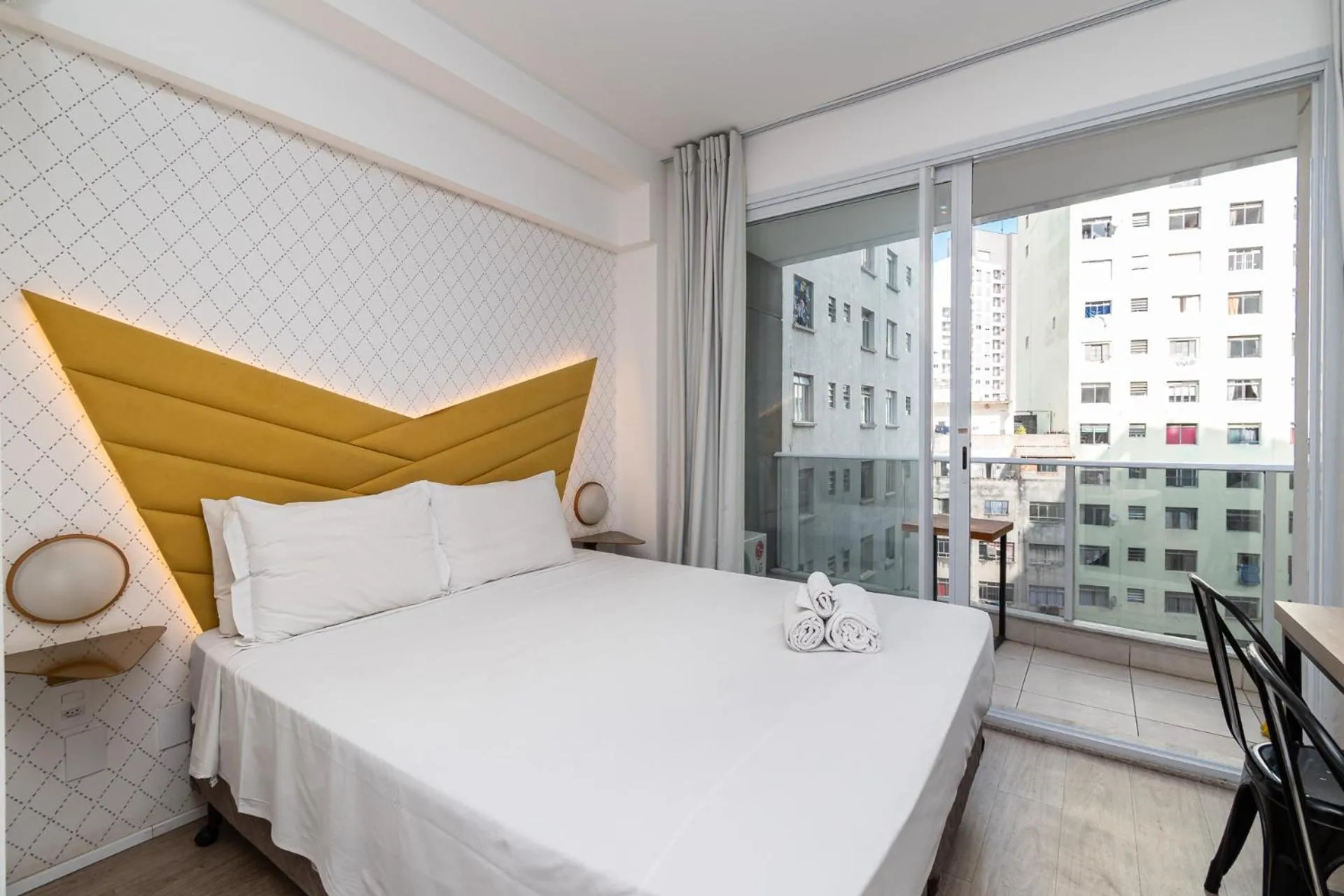 Bedroom, Bed in 360 Suítes Sé