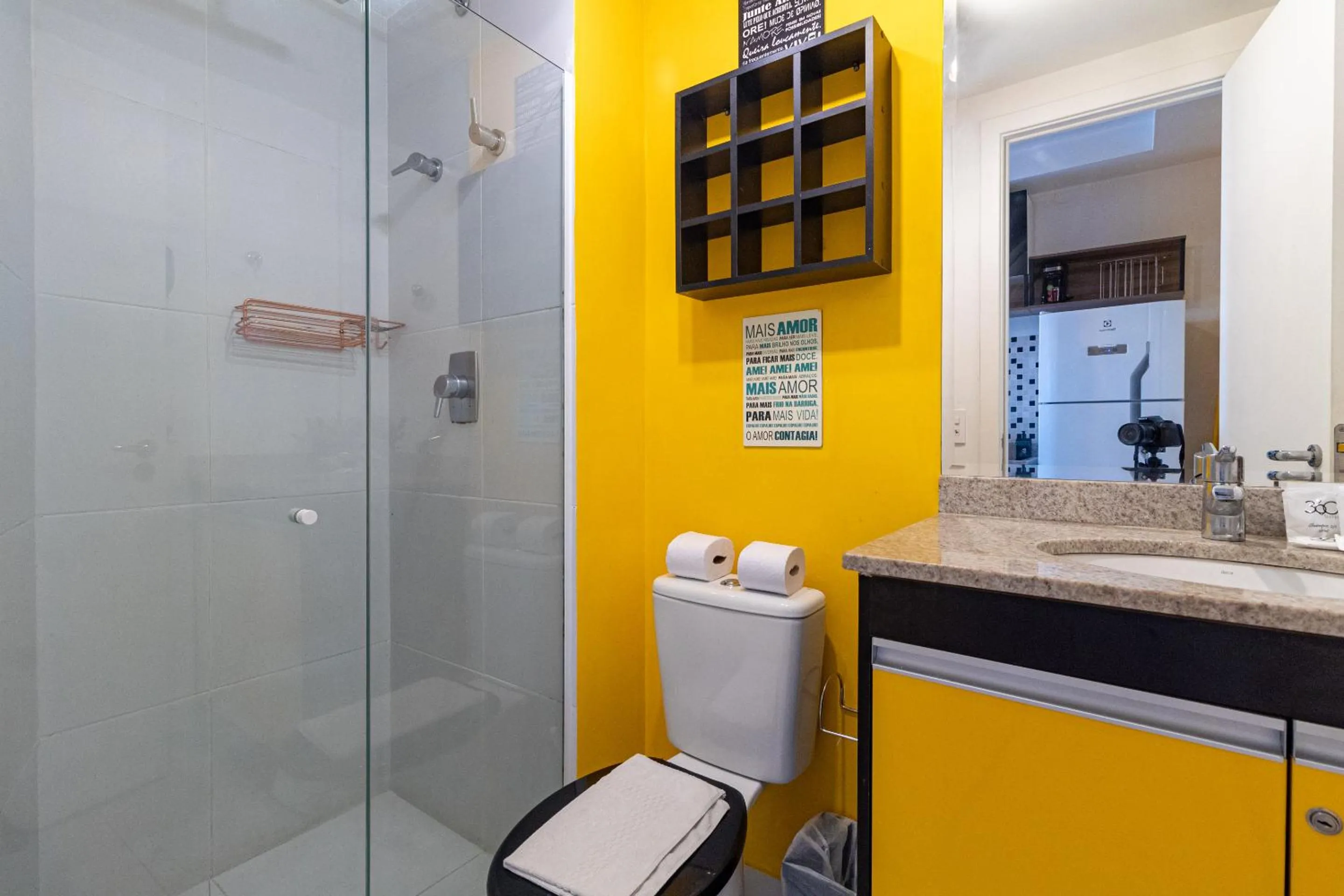 Bathroom in 360 Suítes Sé