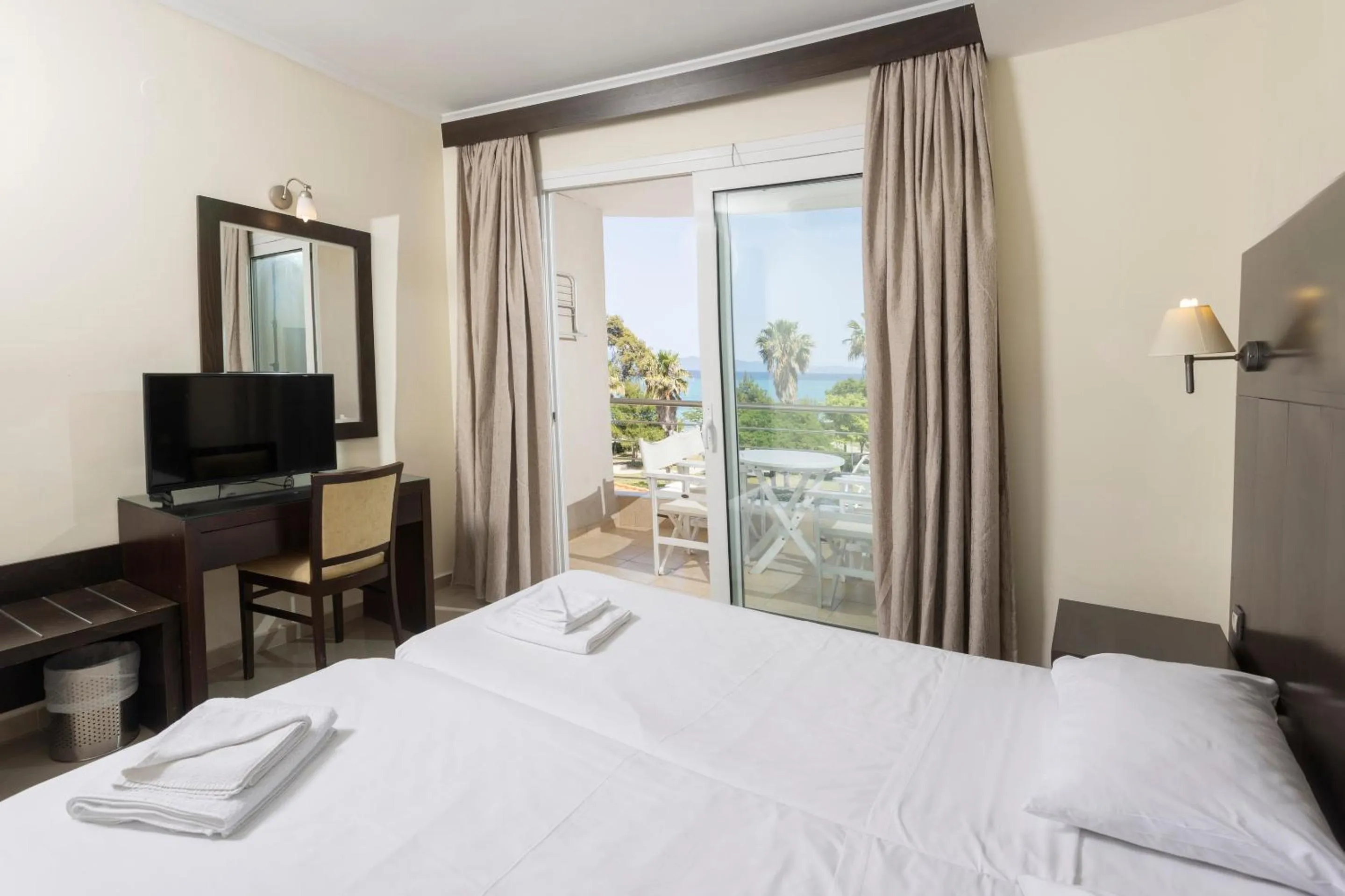 View (from property/room), Bed in Hanioti GrandOtel