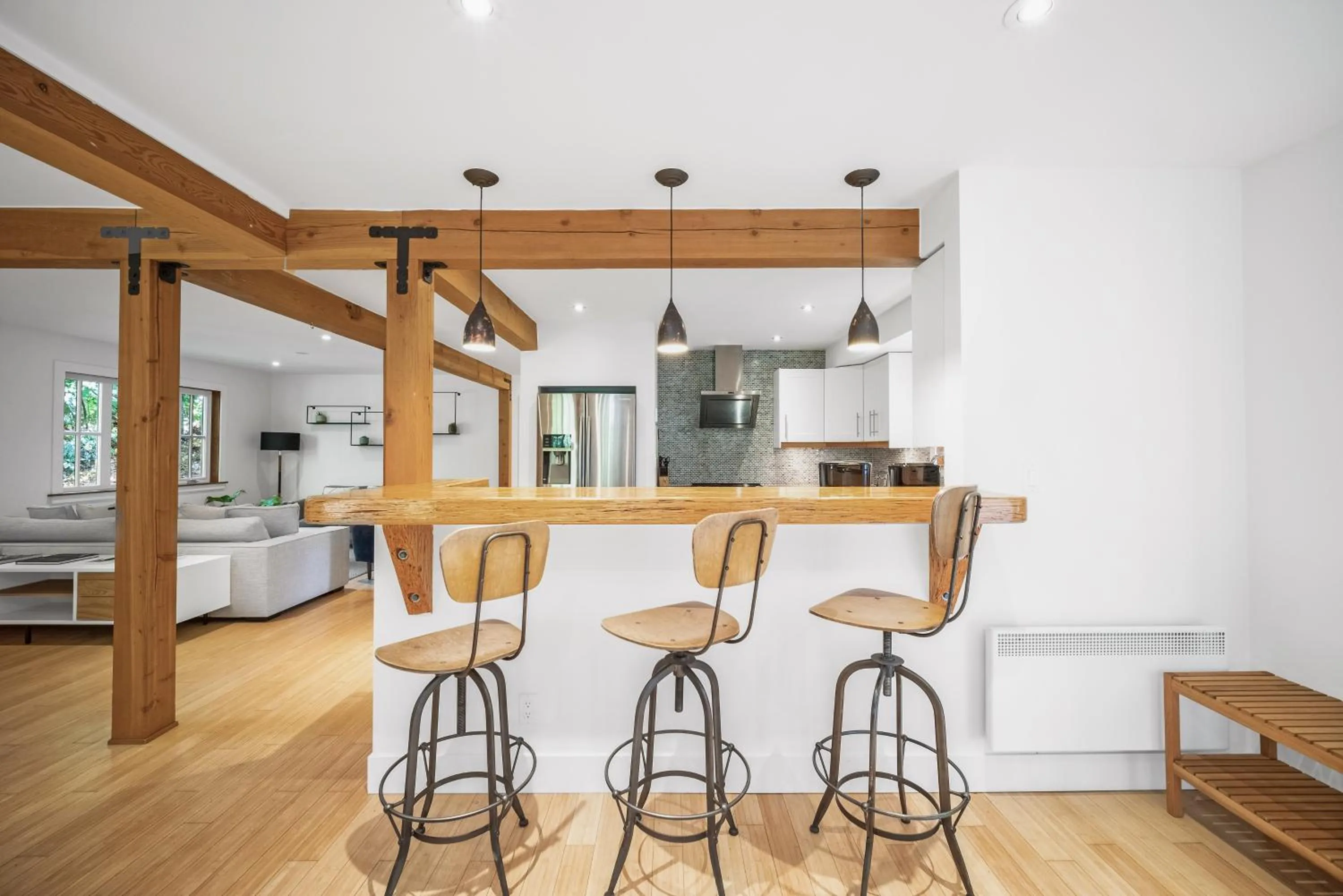 kitchen in Sunwolf Riverside Cabins